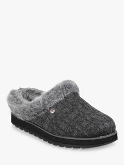 Skechers Keepsakes Ice Angel Mule Slippers, Charcoal - view 2, Charcoal
