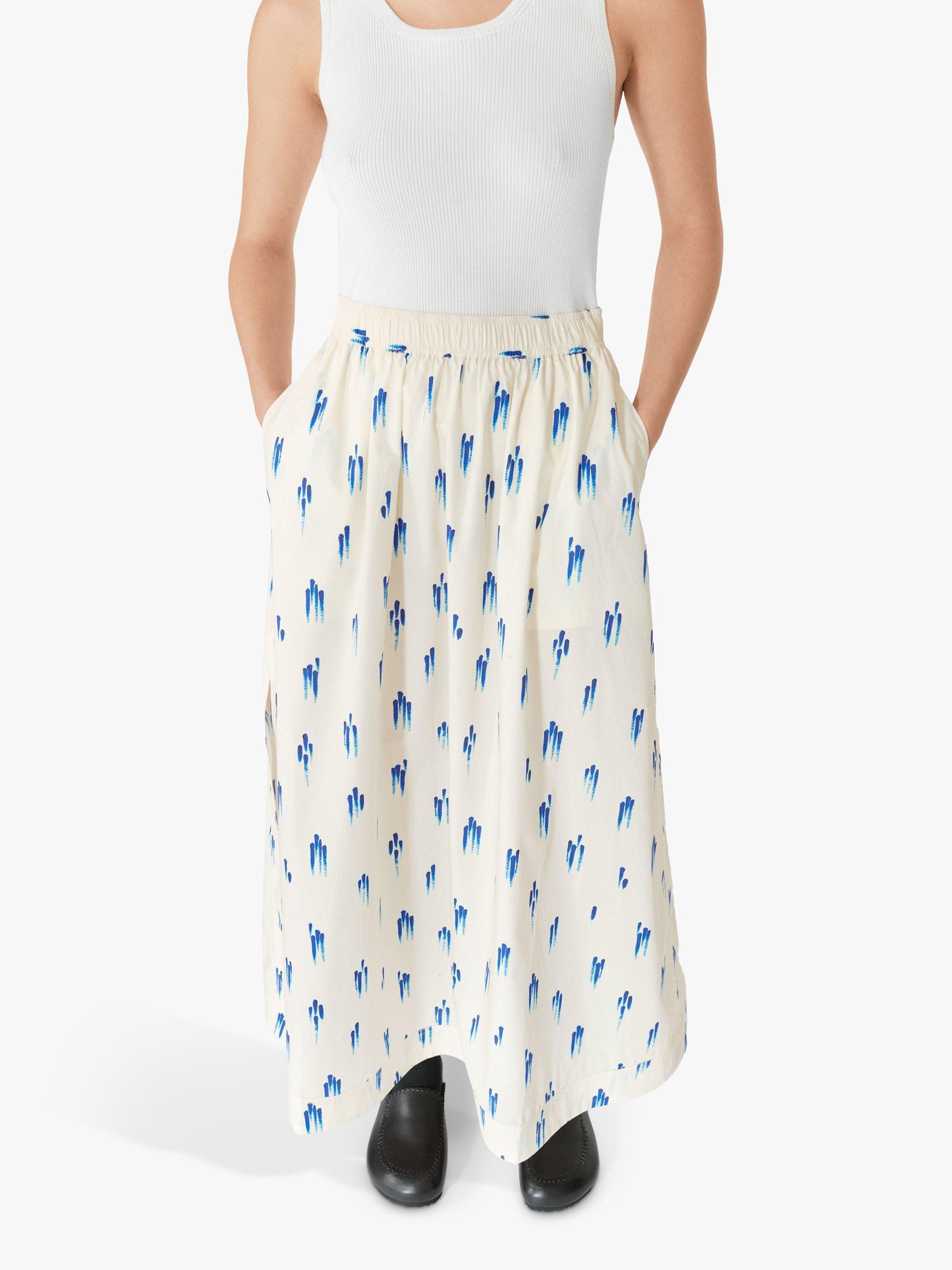 Product image 1 of 7, which shows Lovechild 1979 Vera Maxi Skirt, Blue Drops, 6