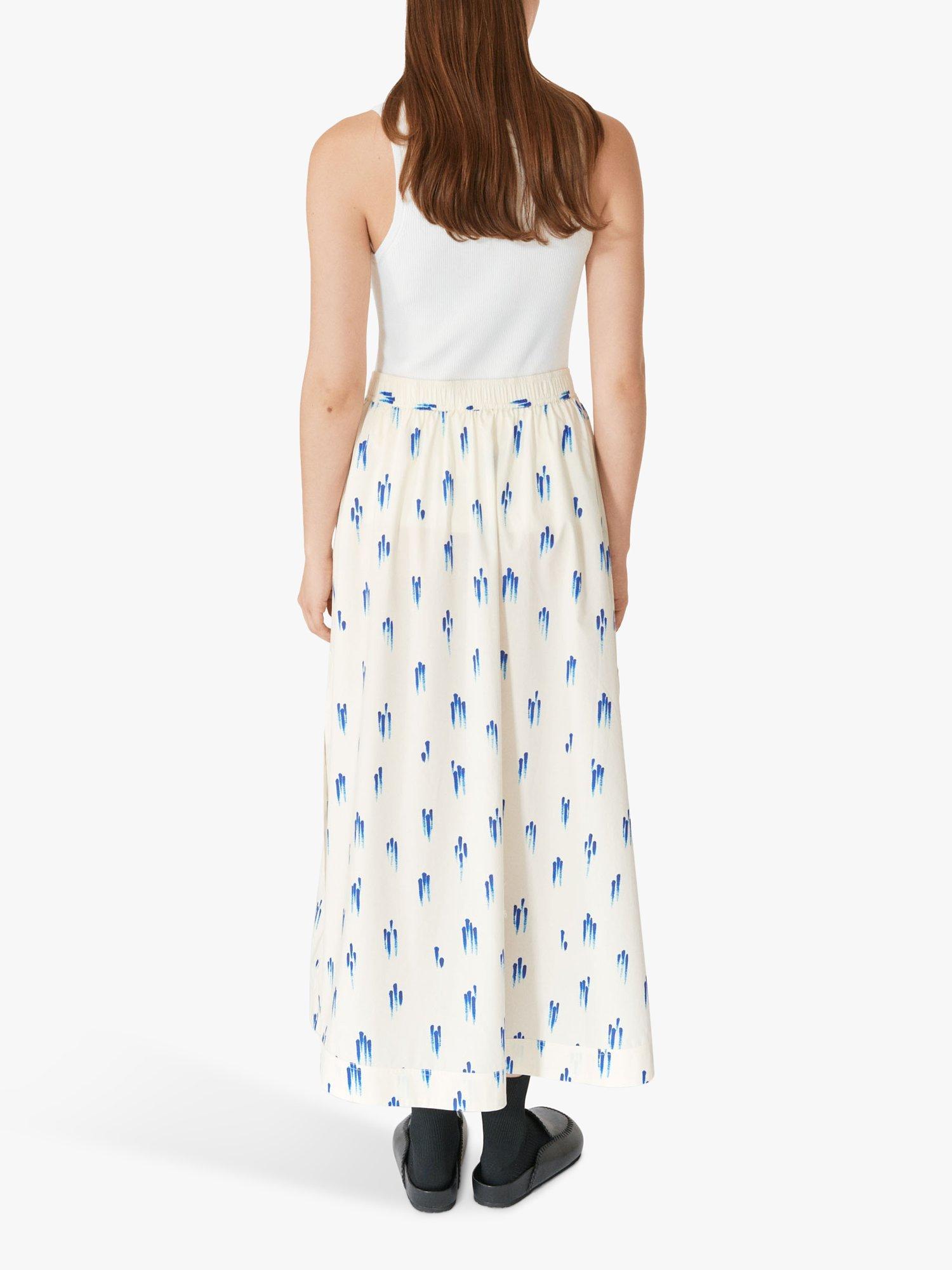 Product image 2 of 7, which shows Lovechild 1979 Vera Maxi Skirt, Blue Drops, 6