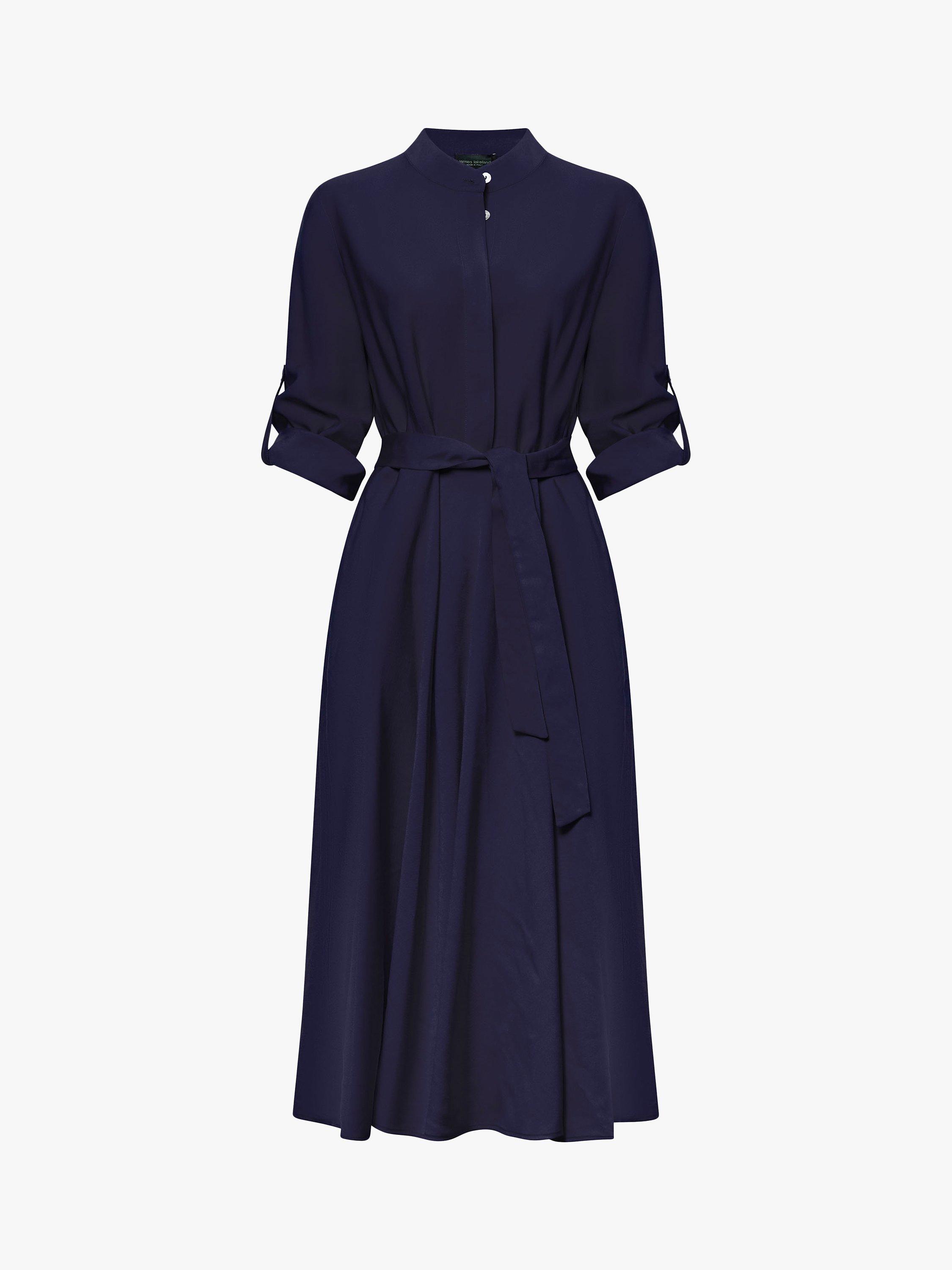 Product image 5 of 5, which shows James Lakeland Roll Sleeve Midi Dress, Navy, 8