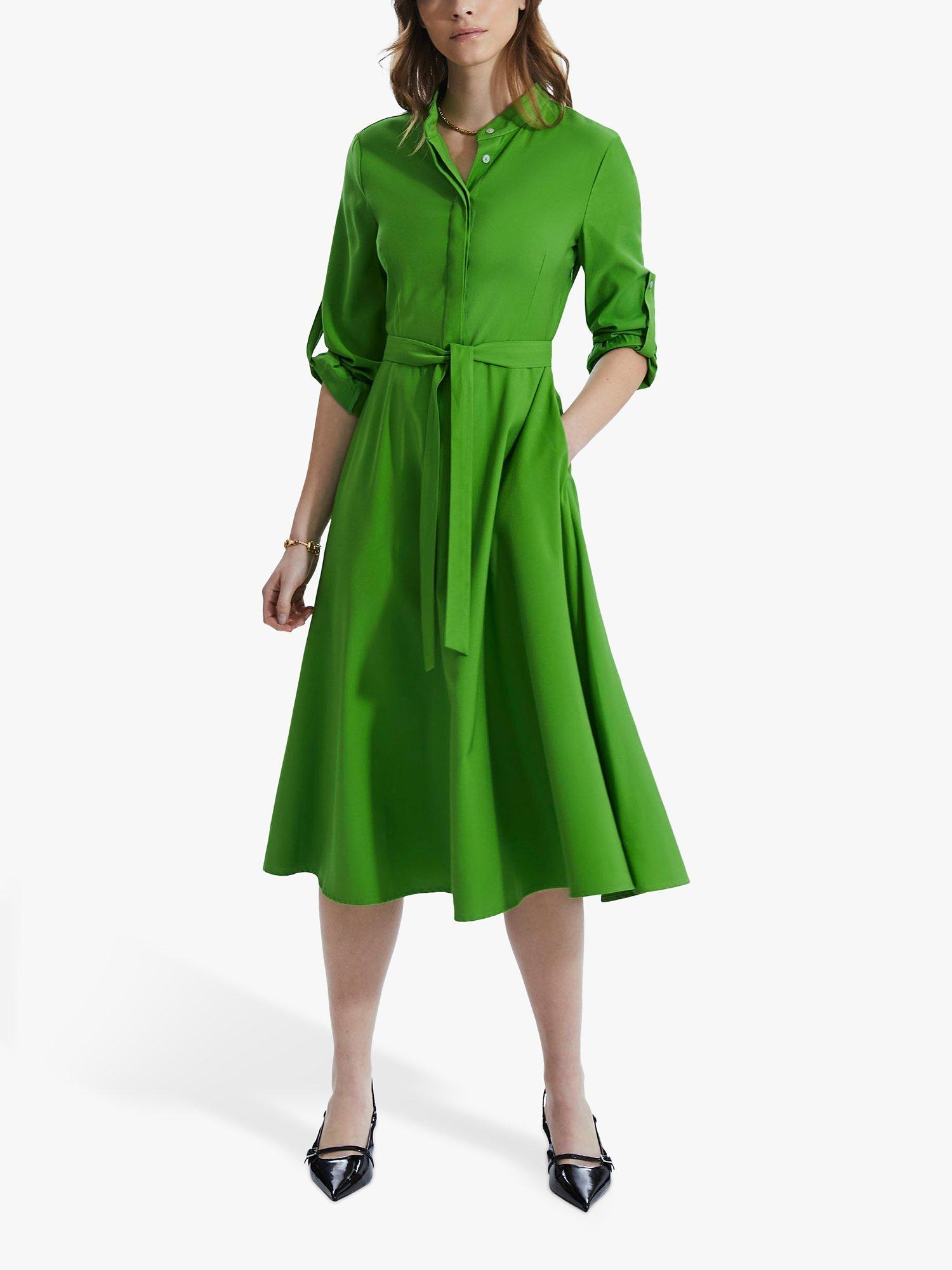 Product image 1 of 5, which shows James Lakeland Roll Sleeve Midi Dress, Green, 8