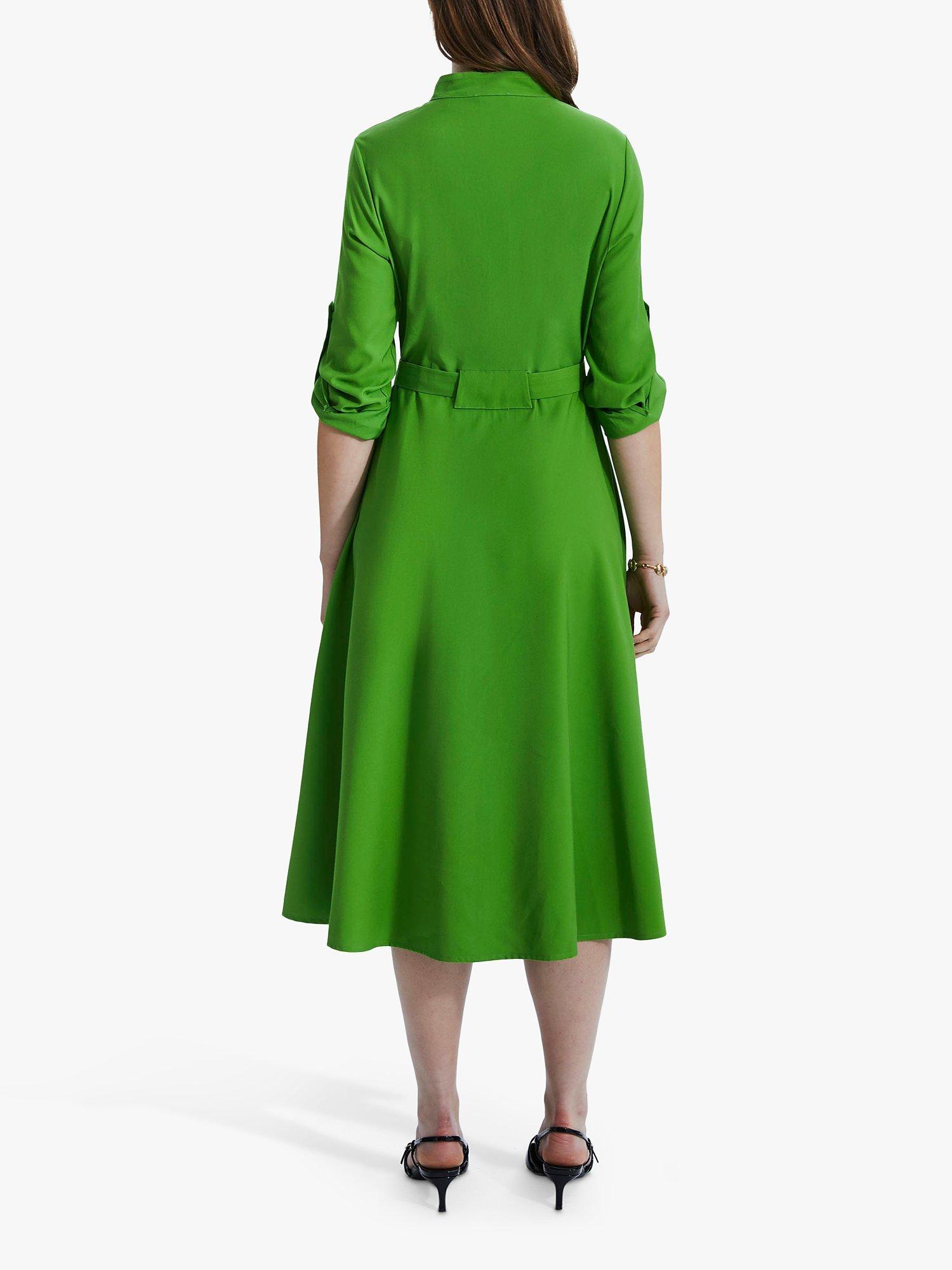 Product image 2 of 5, which shows James Lakeland Roll Sleeve Midi Dress, Green, 8