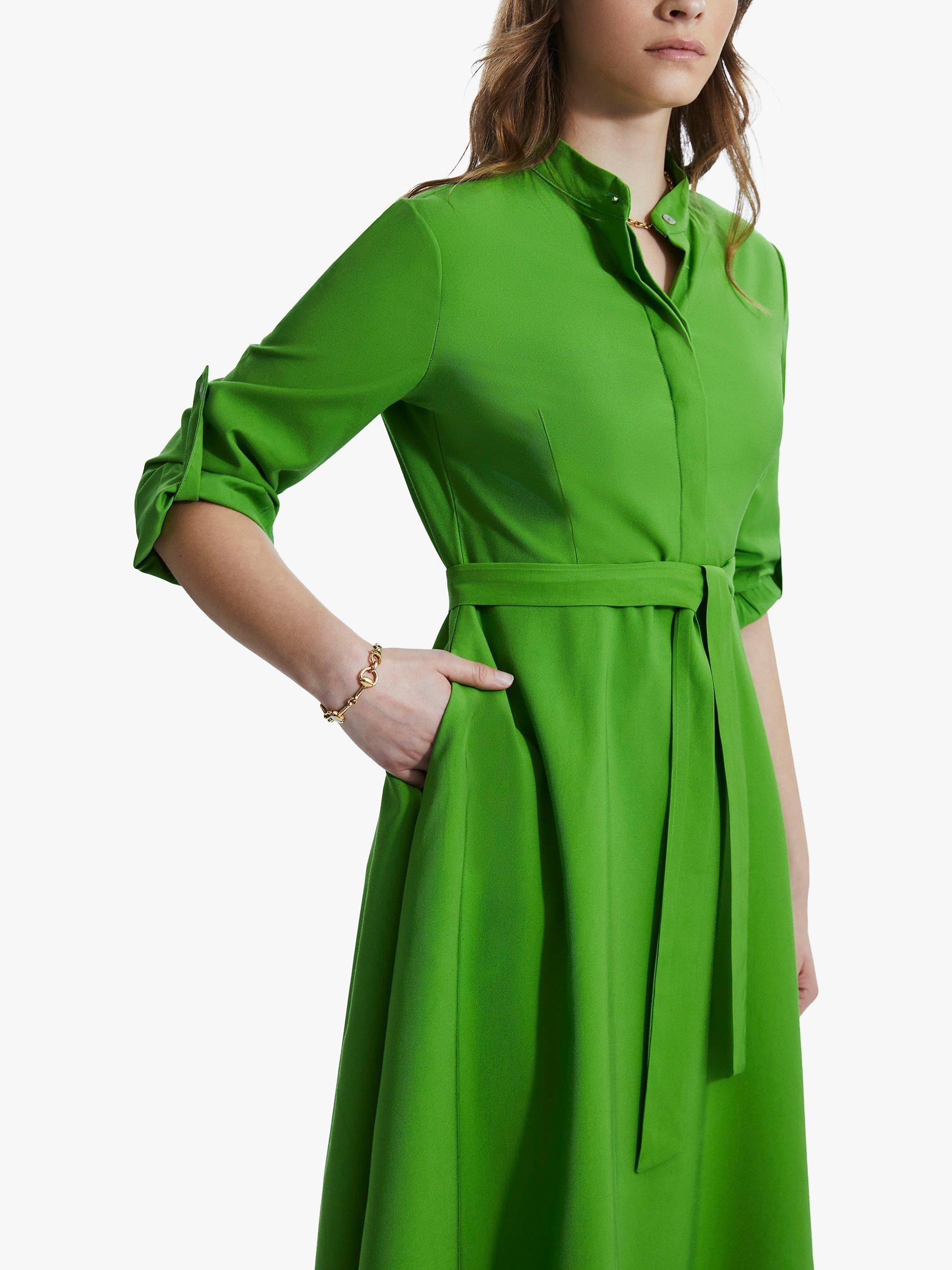 Product image 3 of 5, which shows James Lakeland Roll Sleeve Midi Dress, Green, 8