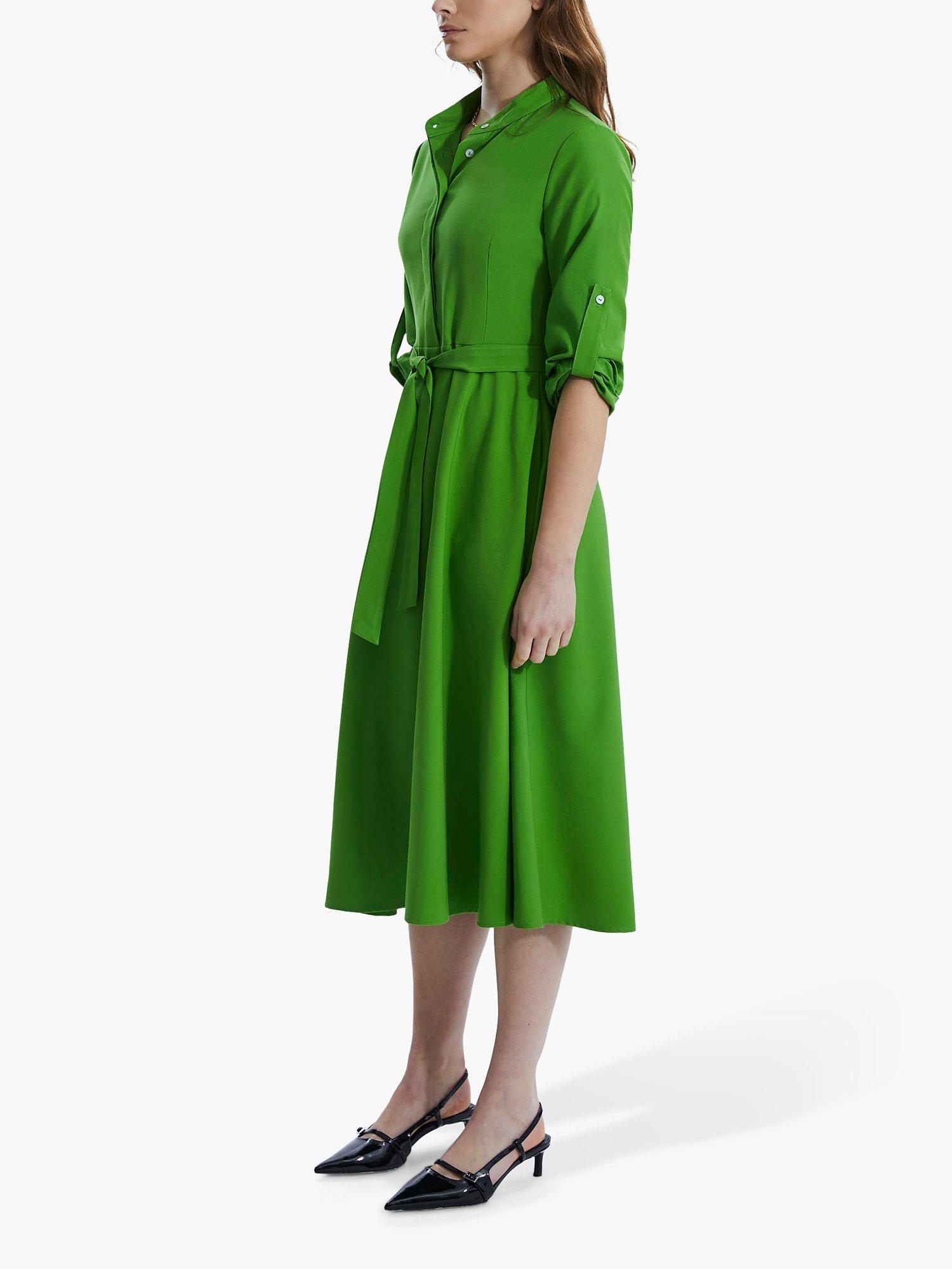 Product image 4 of 5, which shows James Lakeland Roll Sleeve Midi Dress, Green, 8