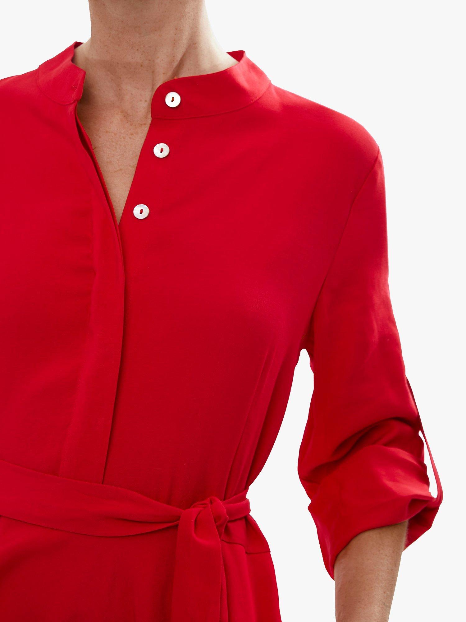 Product image 3 of 5, which shows James Lakeland Roll Sleeve Midi Dress, Red, 8