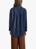 James Lakeland Relaxed Fit Long Denim Shirt, Dark Denim, Dark Denim