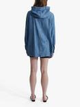 James Lakeland Hooded Longline Denim Jacket, Blue, Blue