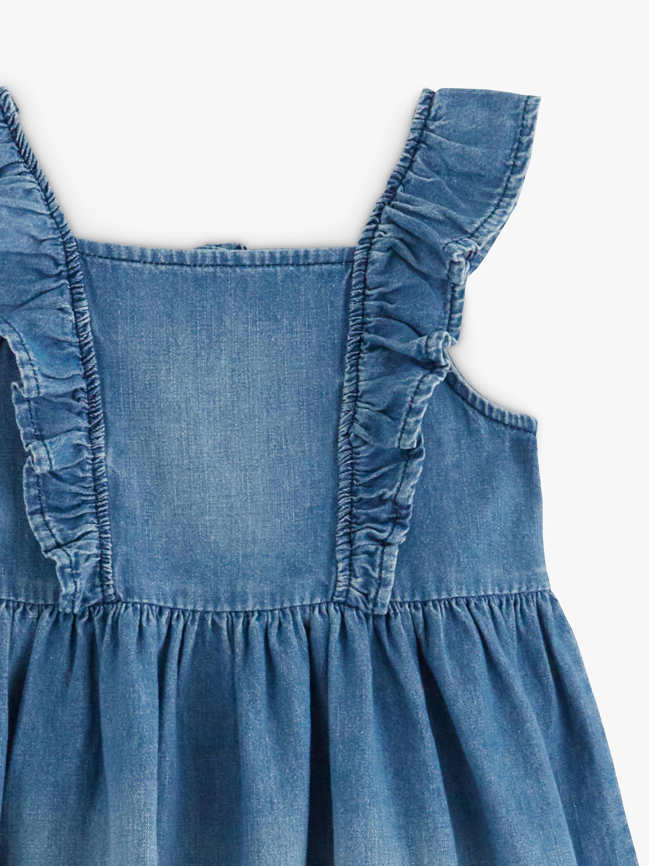 Product image 6 of 6, which shows Lindex Kids' Romantic Denim Bib Dress, Blue, 6 years