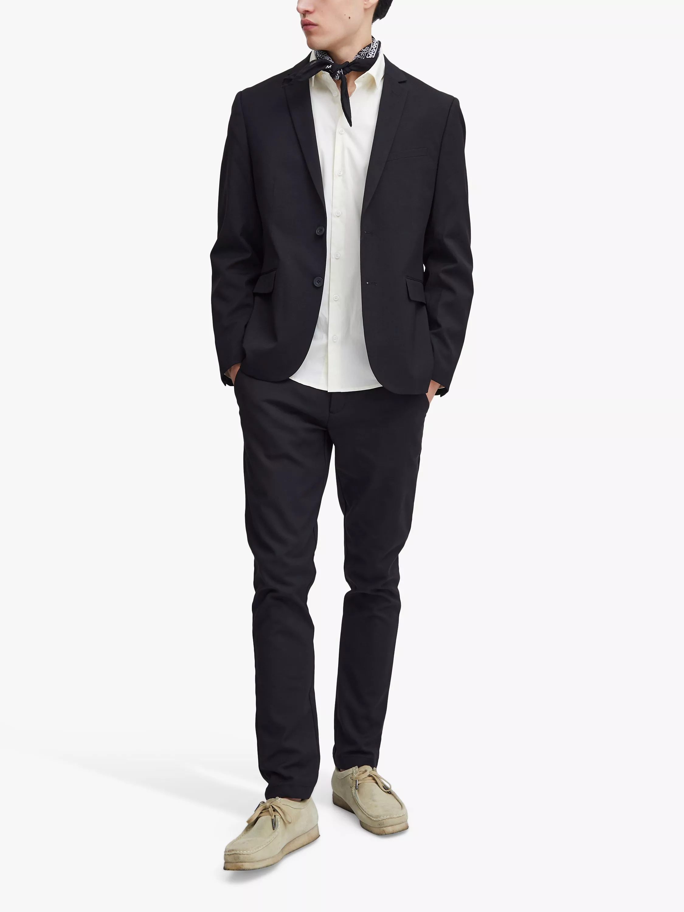 Blazer Homme Casual Friday - Coupe Ajustée - Deux Boutons - Léger Et Extensible - Pour Tenue Décontractée Ou Bureau - 6