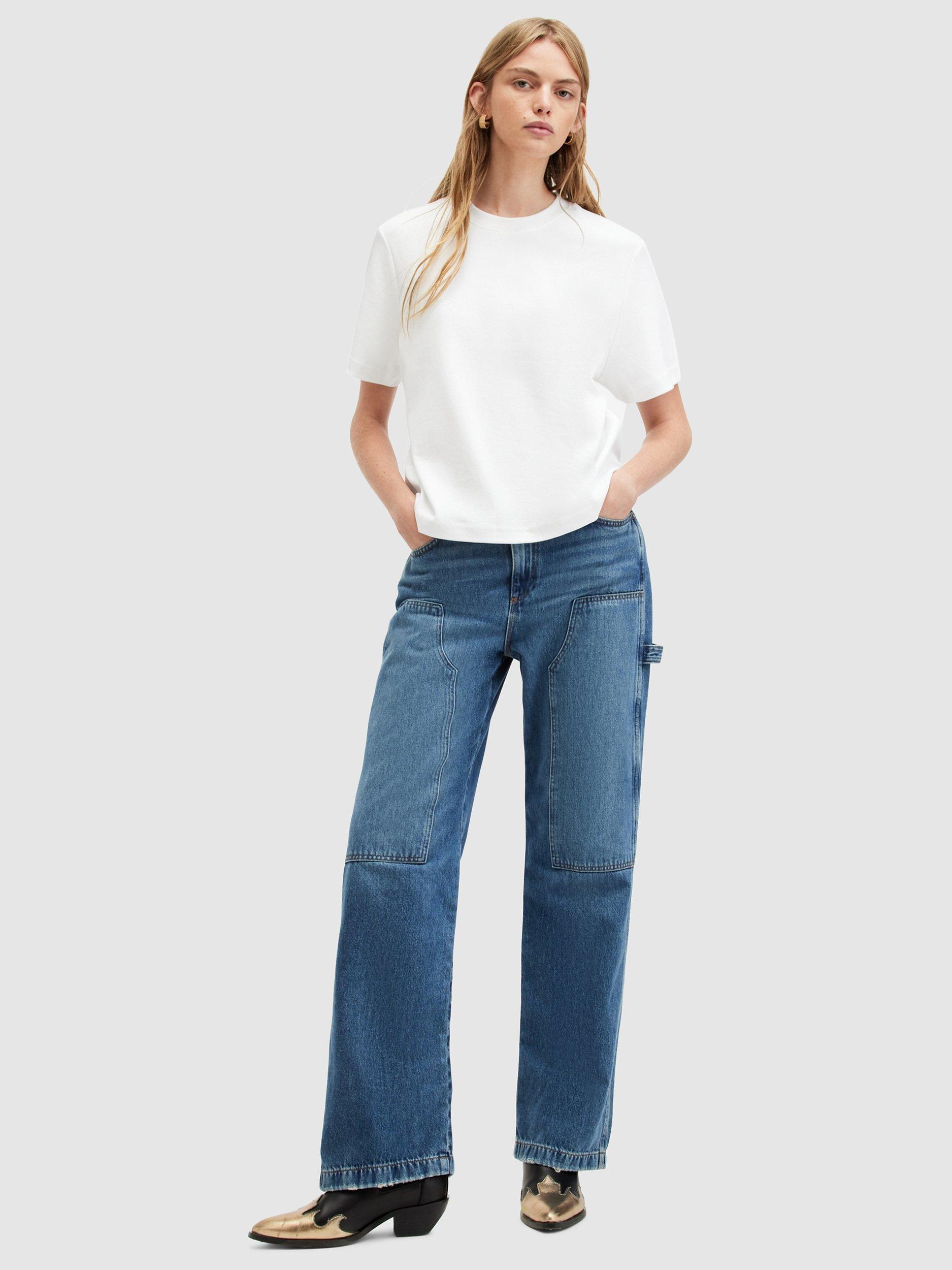 Product image 3 of 6, which shows AllSaints Lisa Organic Cotton T-Shirt, White, 6