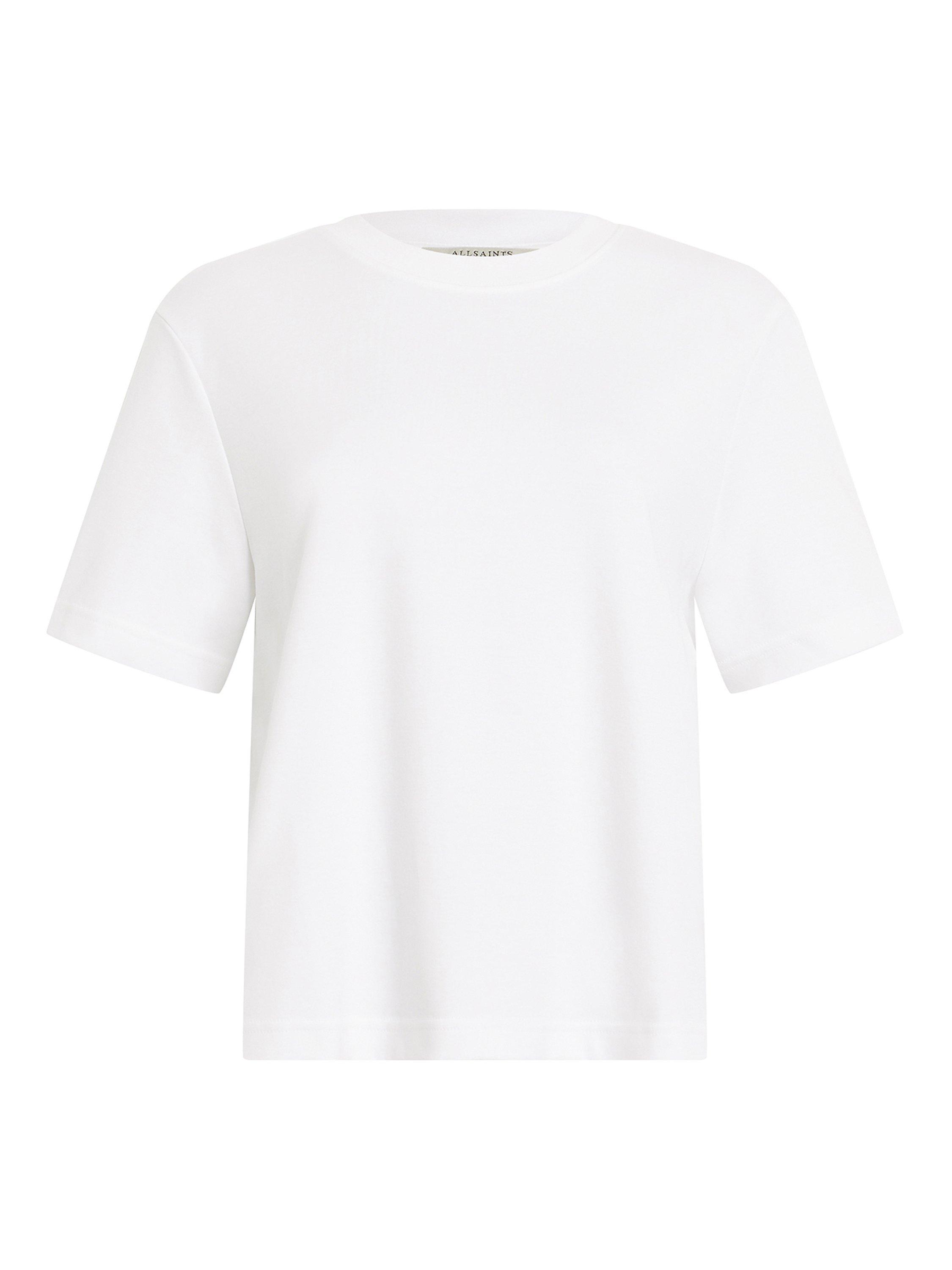 AllSaints Lisa Organic Cotton T-Shirt, White, 6