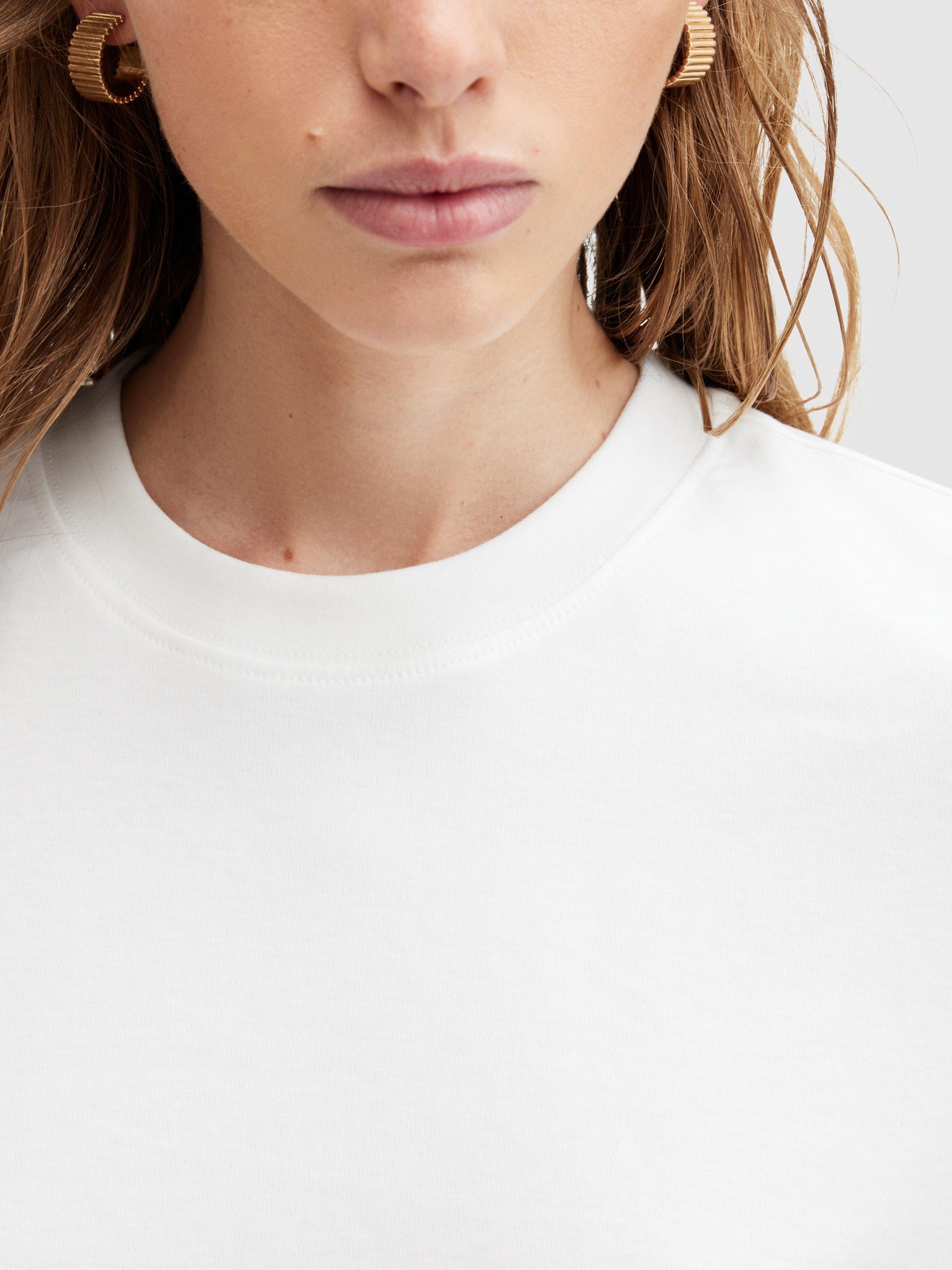 Product image 5 of 6, which shows AllSaints Lisa Organic Cotton T-Shirt, White, 6
