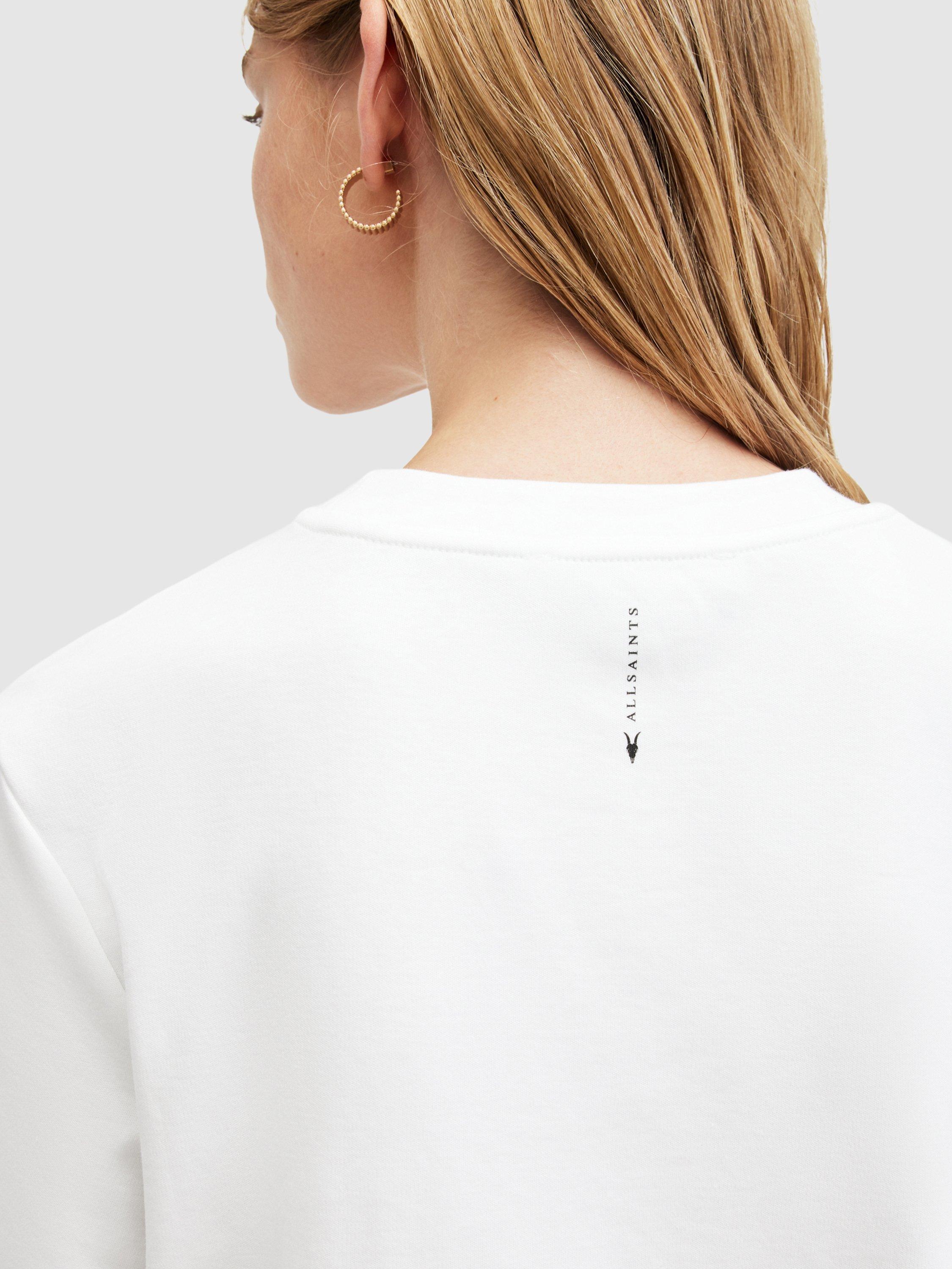 Product image 6 of 6, which shows AllSaints Lisa Organic Cotton T-Shirt, White, 6