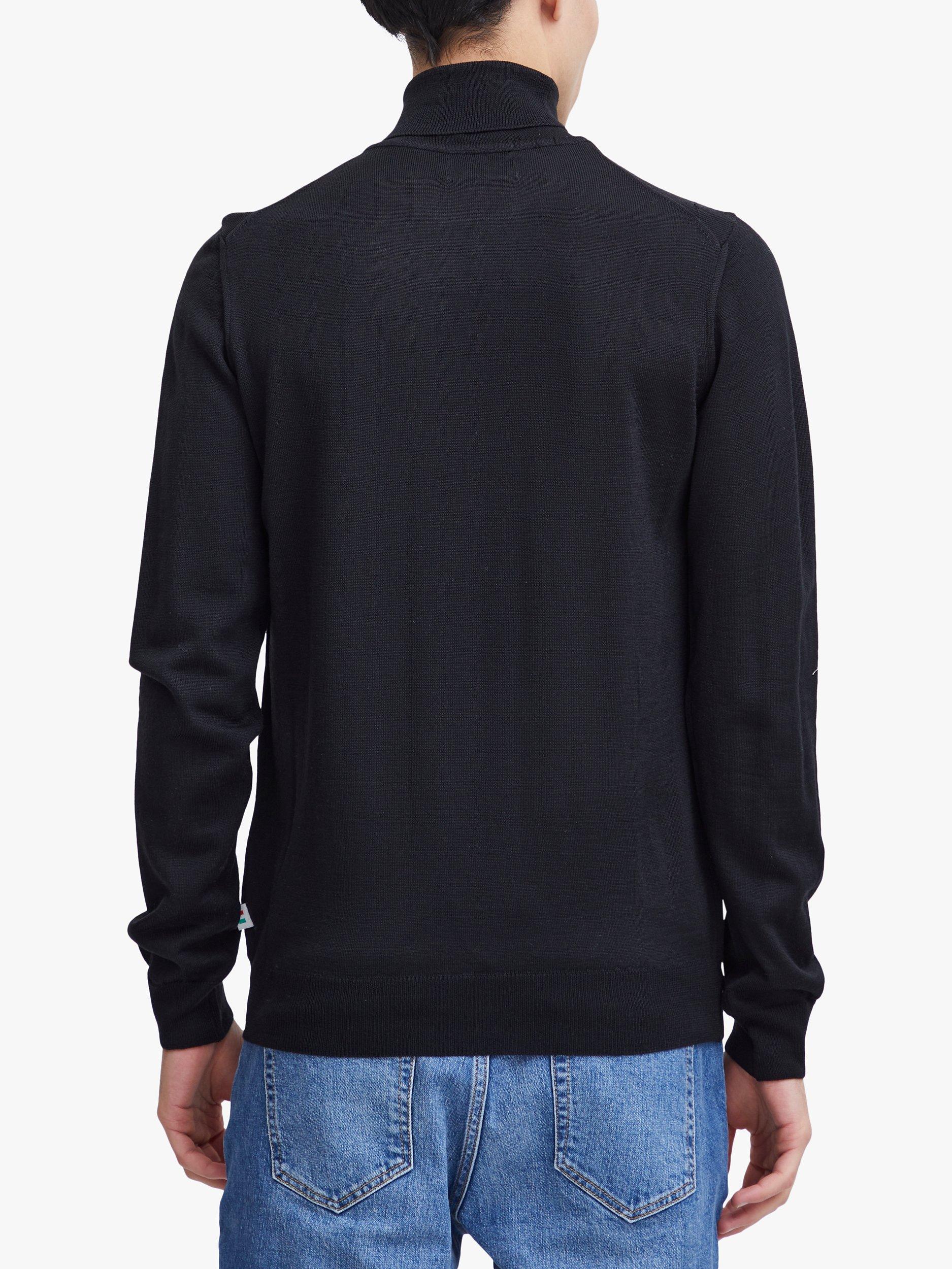 Product image 2 of 6, which shows Casual Friday Konrad Merino Wool Blend Roll Neck Jumper, Black, S