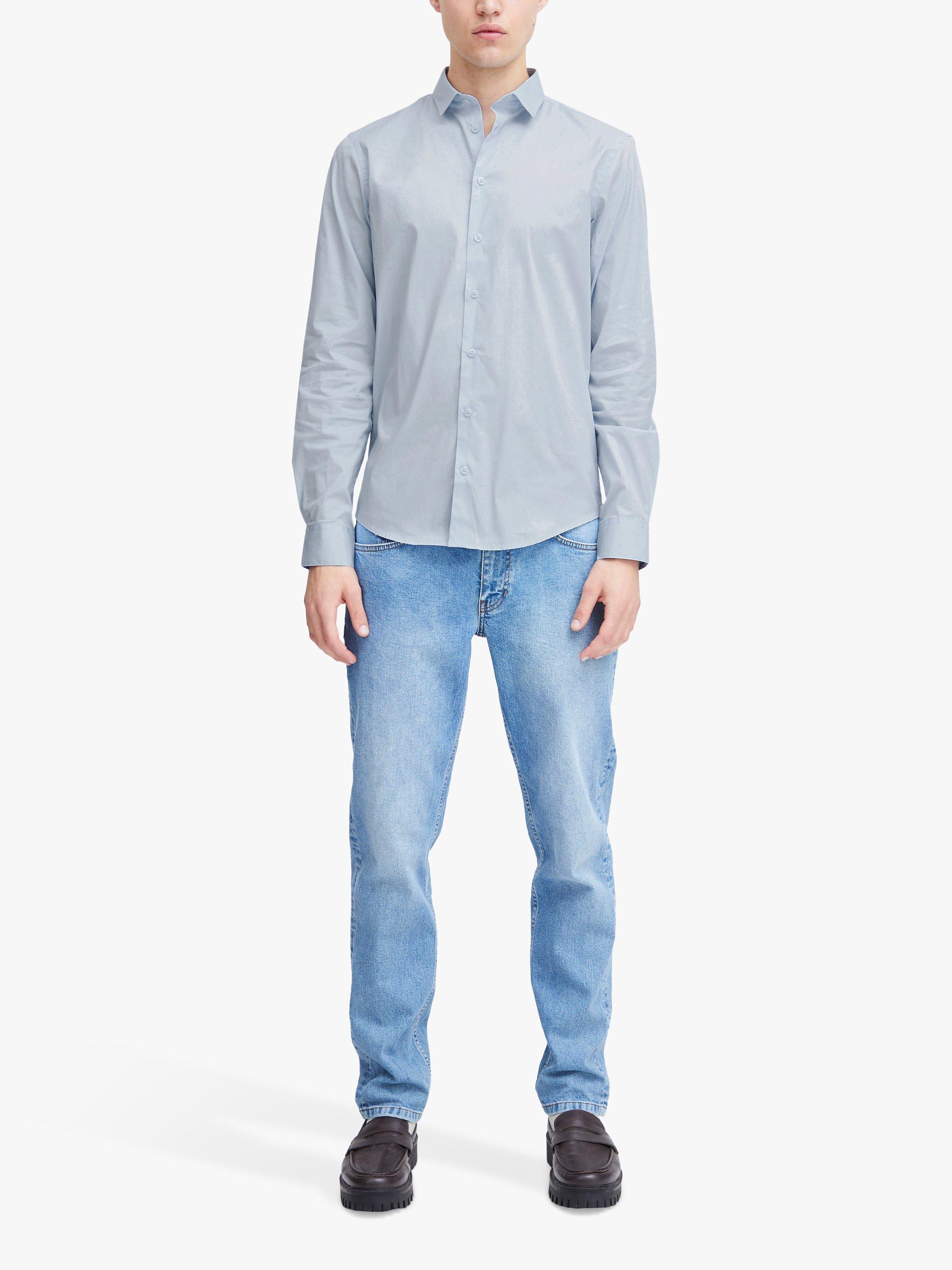Product image 3 of 7, which shows Casual Friday Palle Slim Fit Stretch Long Sleeve Shirt, Pale Blue, S