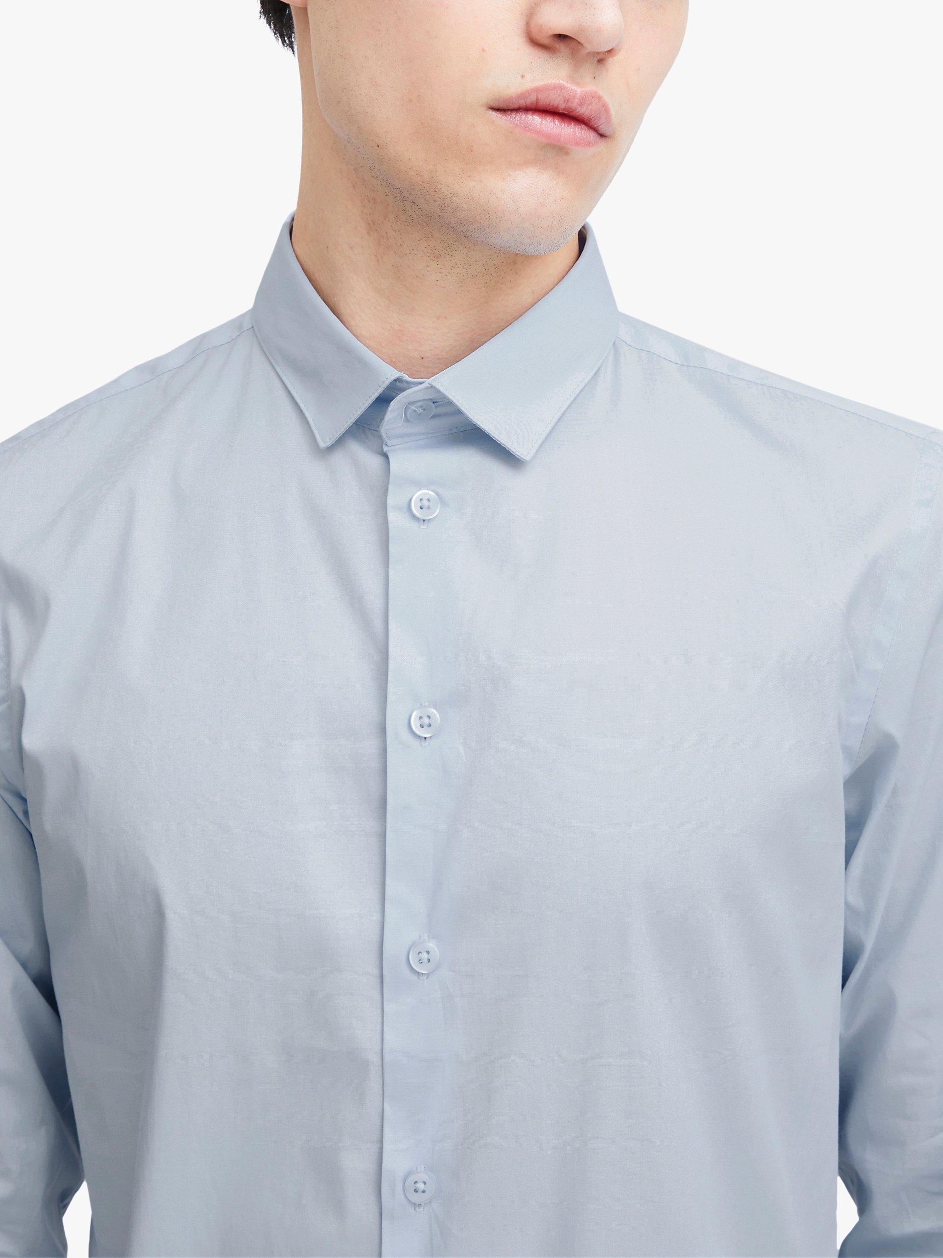Product image 4 of 7, which shows Casual Friday Palle Slim Fit Stretch Long Sleeve Shirt, Pale Blue, S
