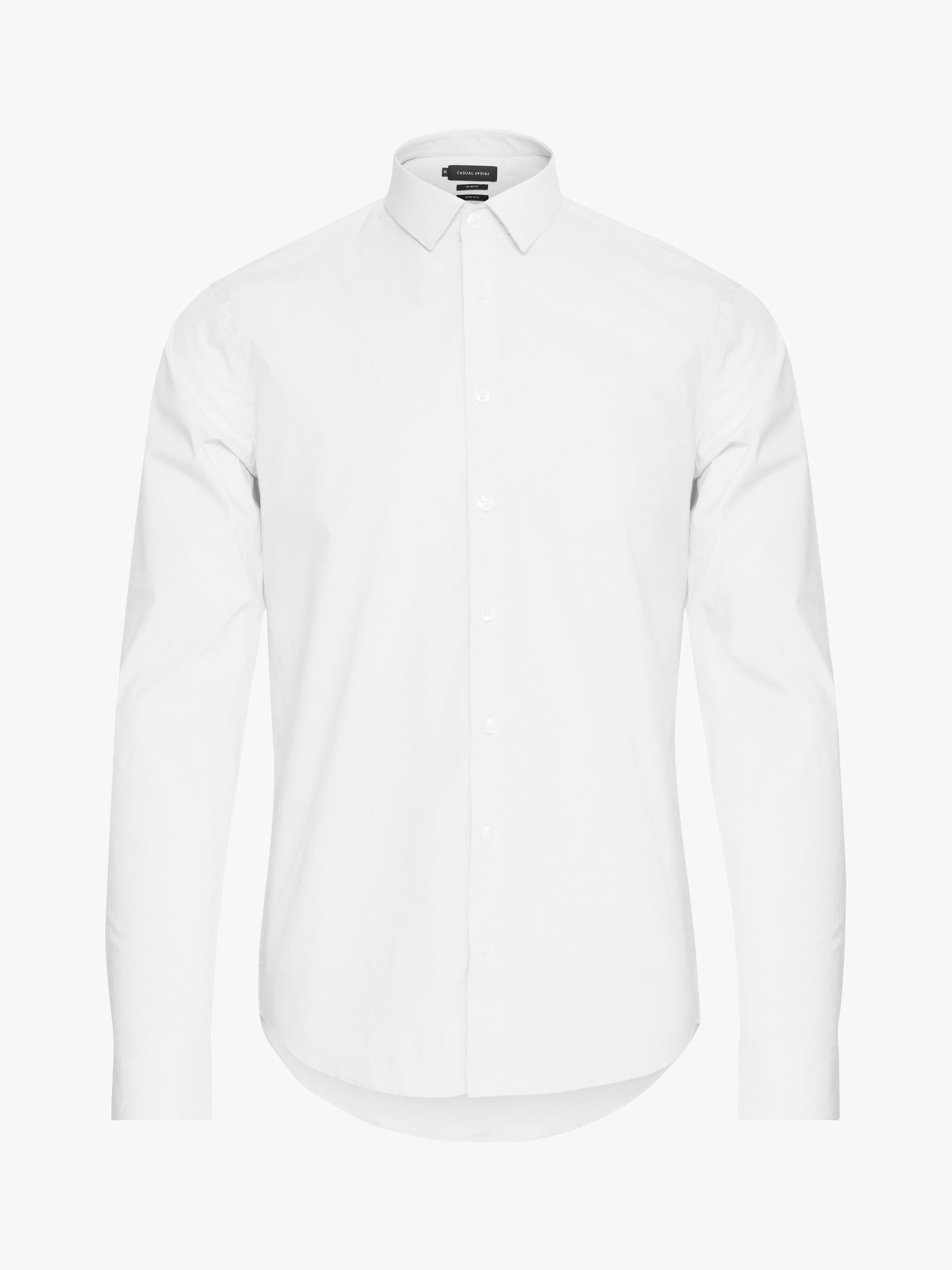 Product image 5 of 7, which shows Casual Friday Palle Slim Fit Stretch Long Sleeve Shirt, Bright White, S