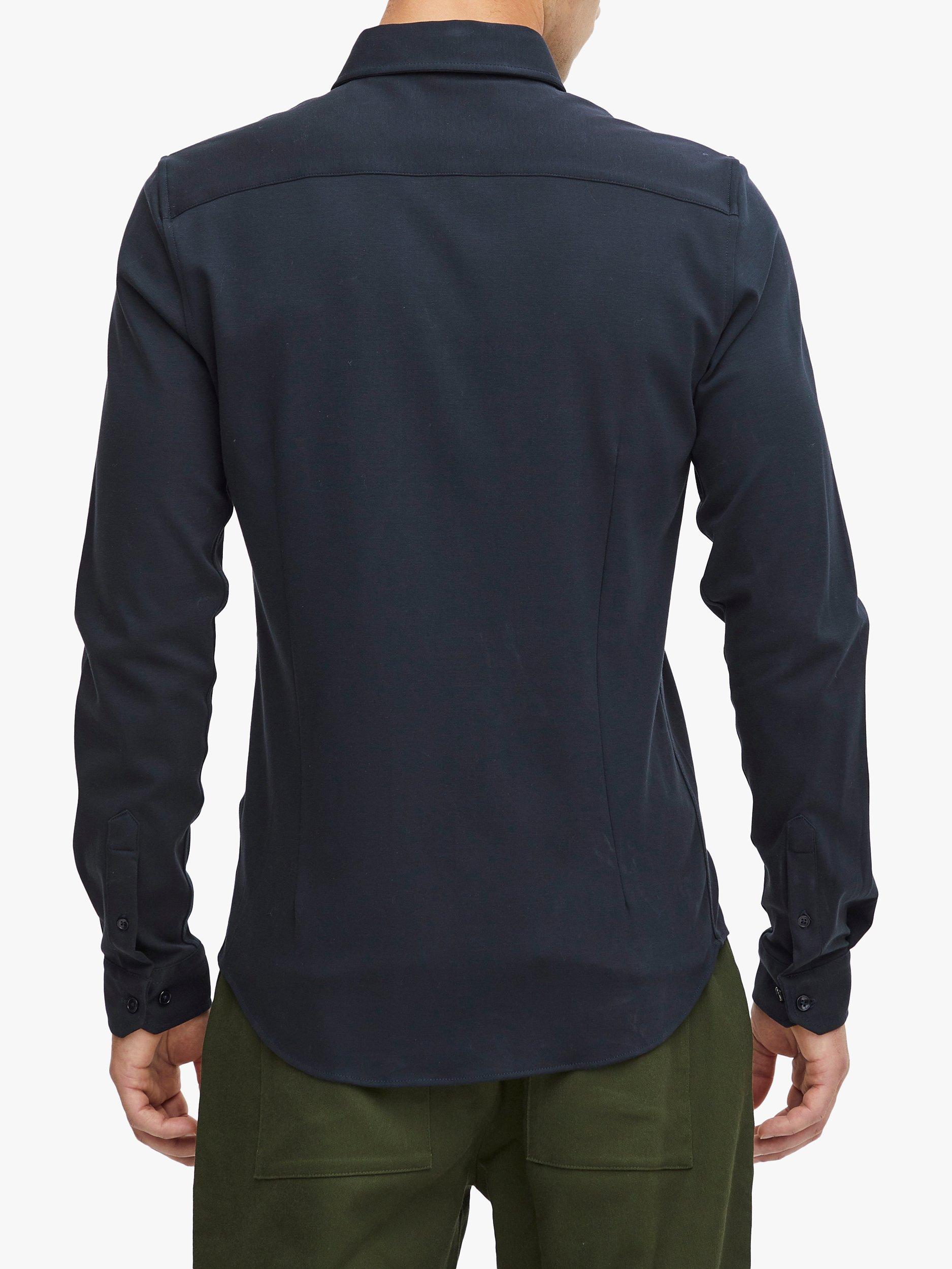 Product image 2 of 6, which shows Casual Friday Arthur Long Sleeve Jersey Shirt, Dark Navy, S