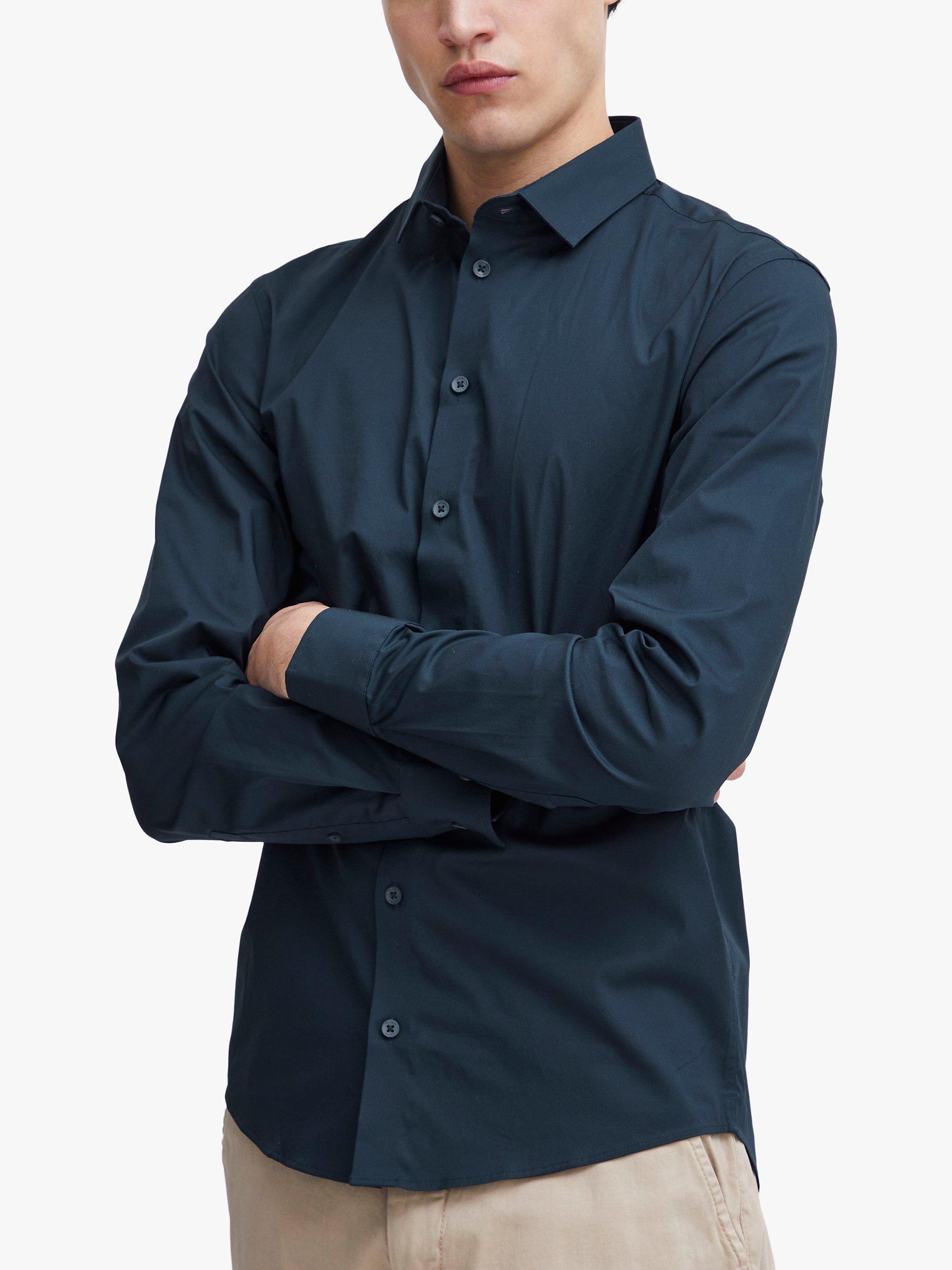 Product image 1 of 7, which shows Casual Friday Palle Slim Fit Stretch Long Sleeve Shirt, Navy, S