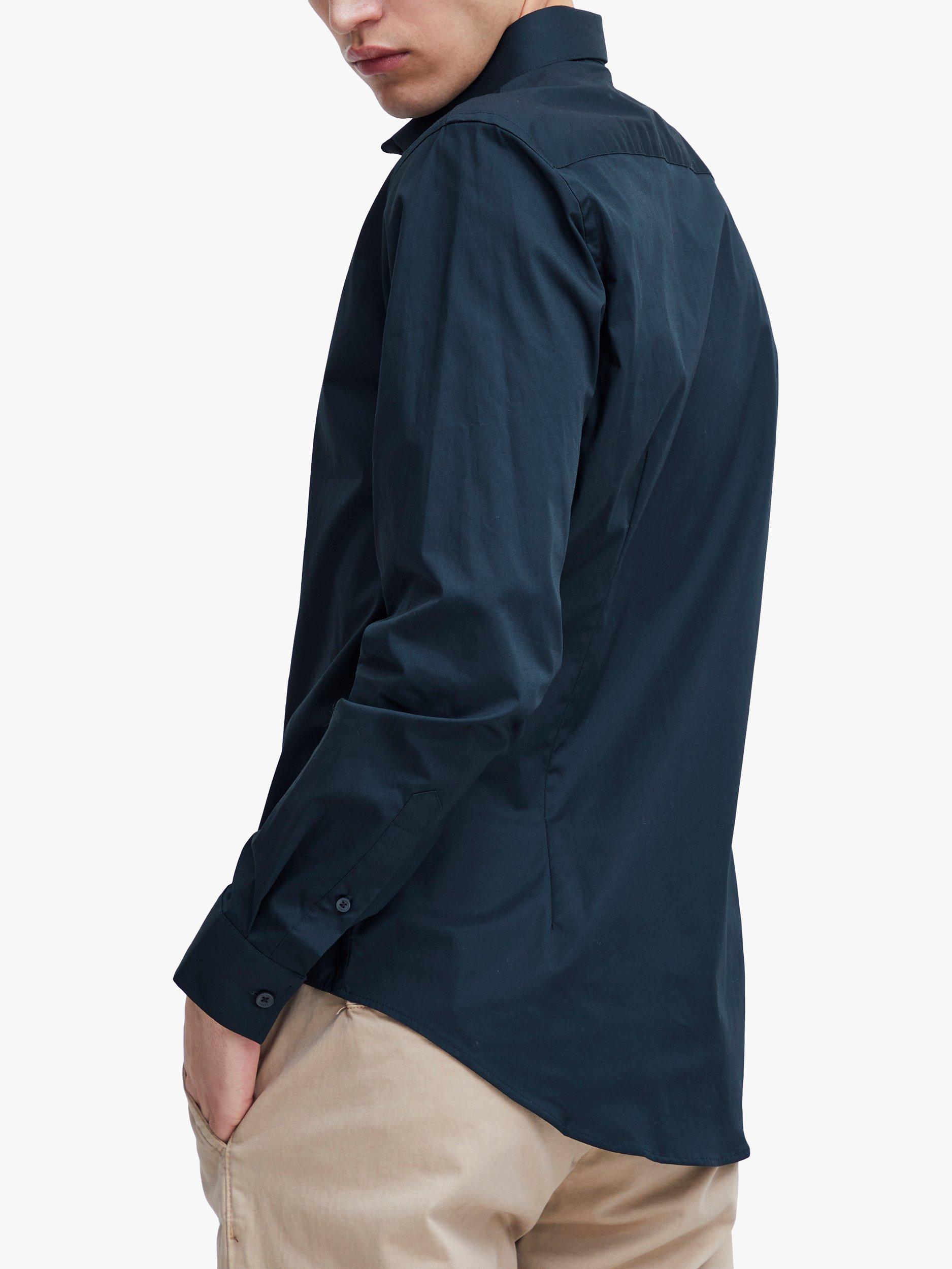 Product image 2 of 7, which shows Casual Friday Palle Slim Fit Stretch Long Sleeve Shirt, Navy, S