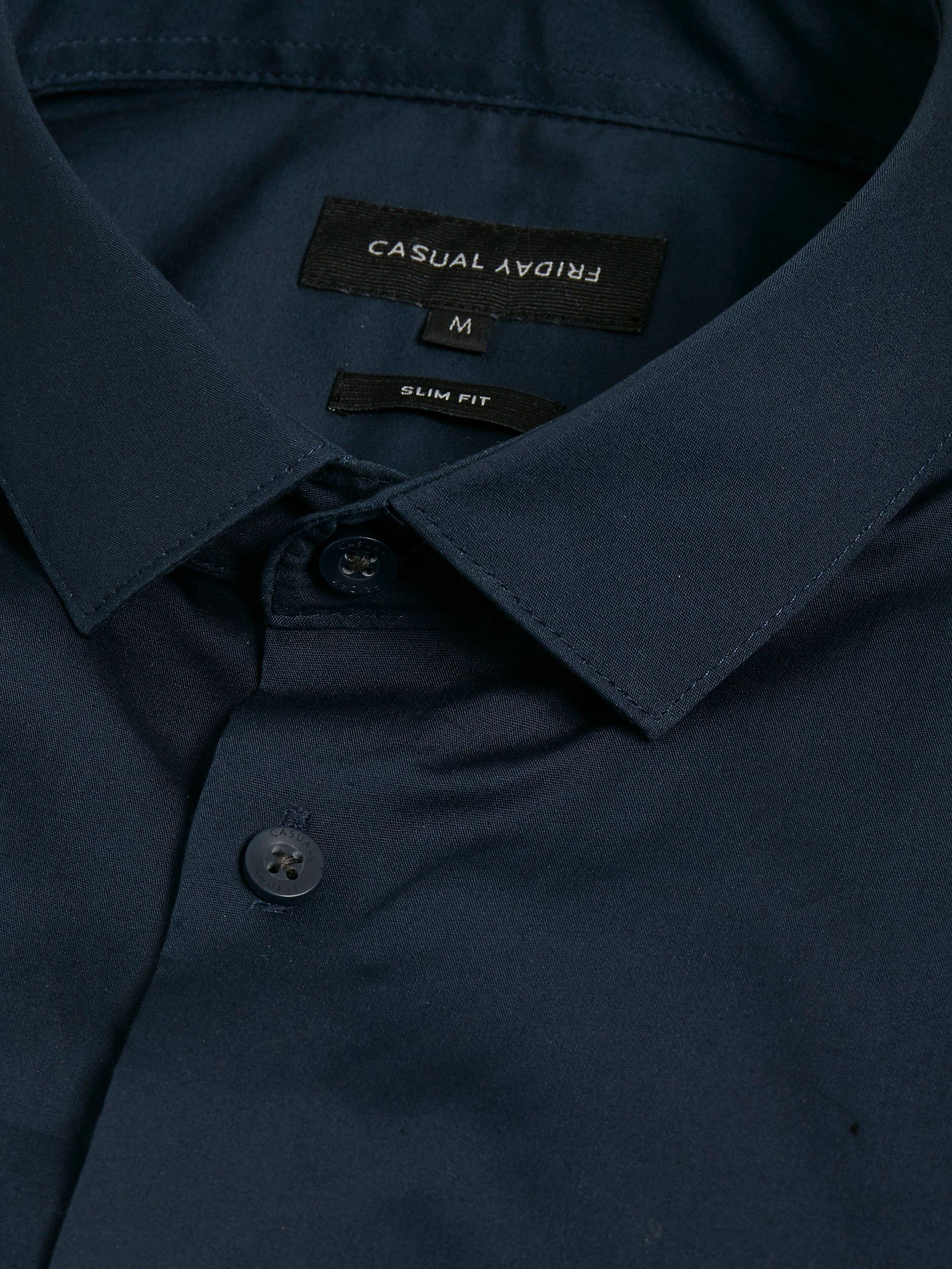 Product image 7 of 7, which shows Casual Friday Palle Slim Fit Stretch Long Sleeve Shirt, Navy, S