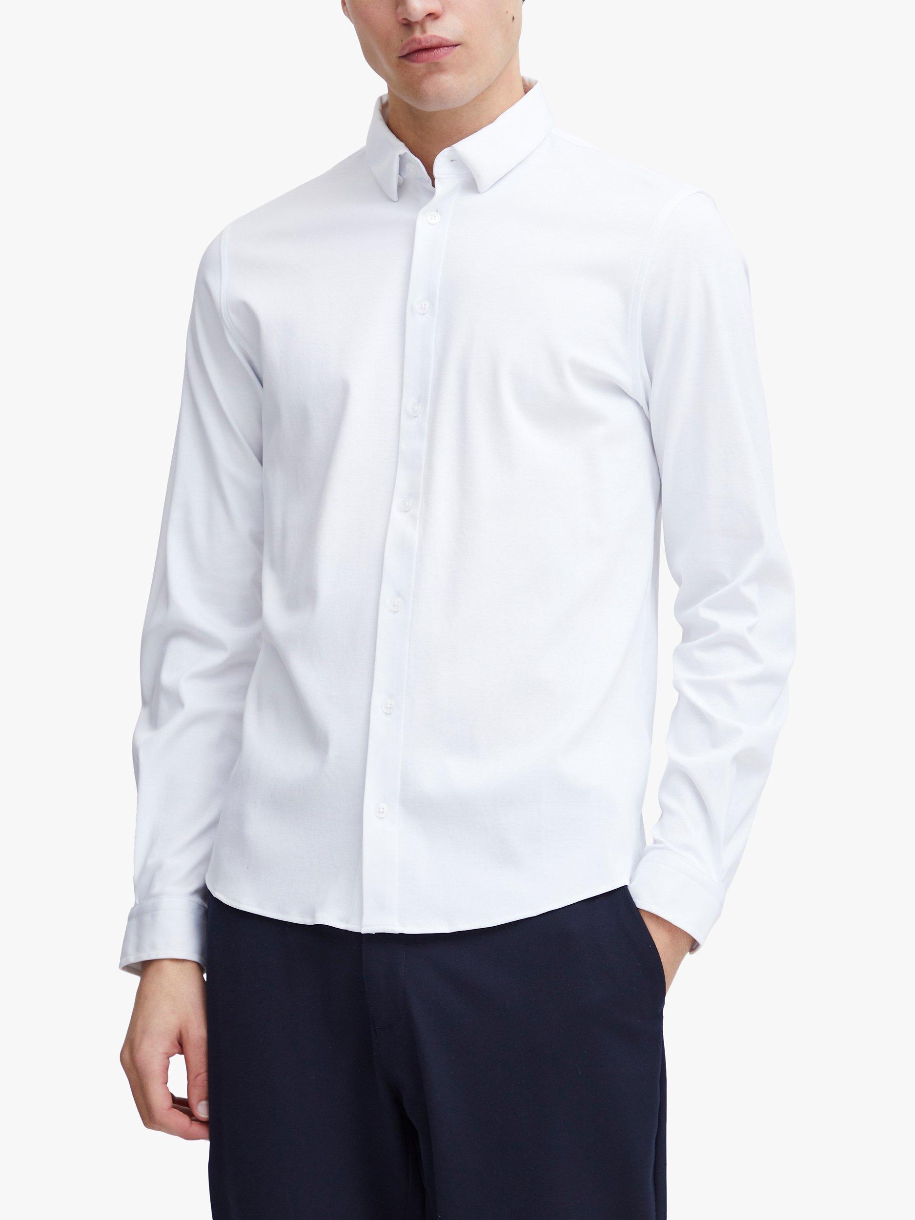 Product image 1 of 6, which shows Casual Friday Arthur Long Sleeve Jersey Shirt, Bright White, S
