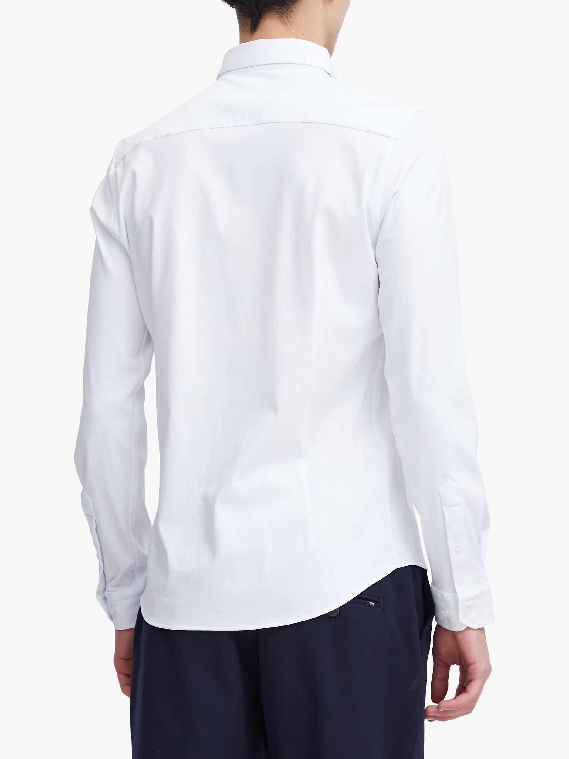 Product image 2 of 6, which shows Casual Friday Arthur Long Sleeve Jersey Shirt, Bright White, S