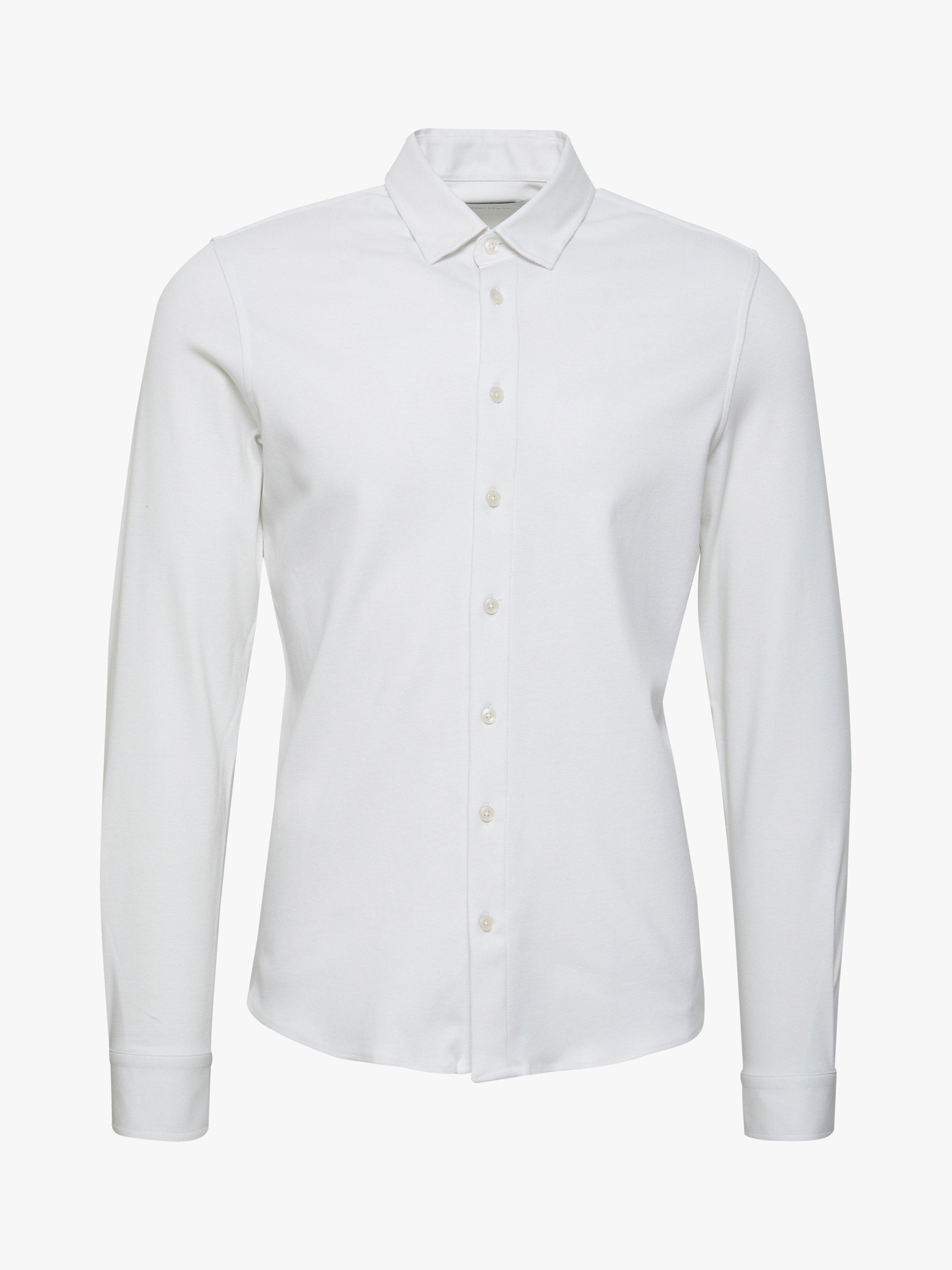 Product image 4 of 6, which shows Casual Friday Arthur Long Sleeve Jersey Shirt, Bright White, S