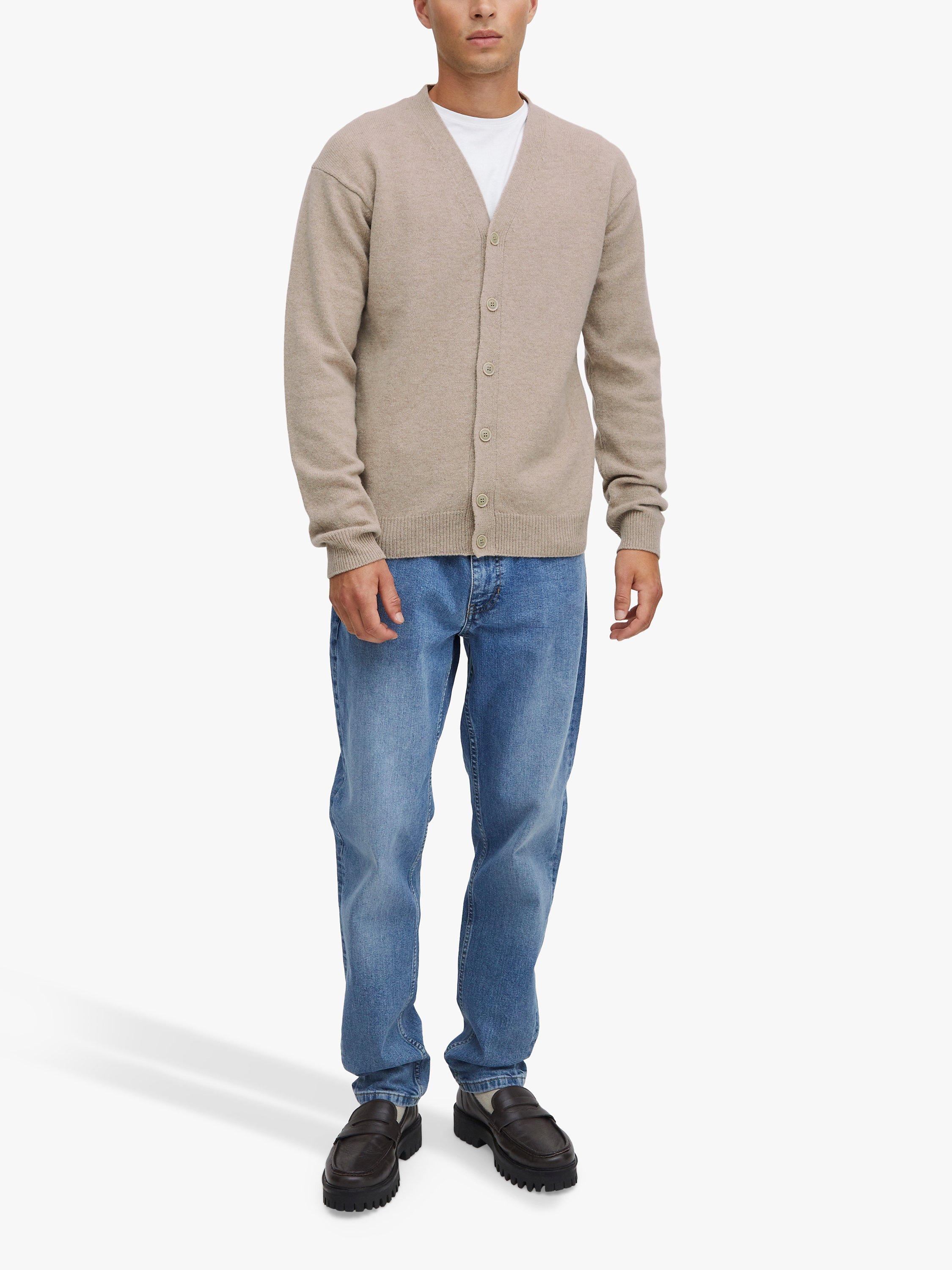 Product image 3 of 6, which shows Casual Friday Karl Lambswool Knitted Cardigan, Silver Mink Melange, S