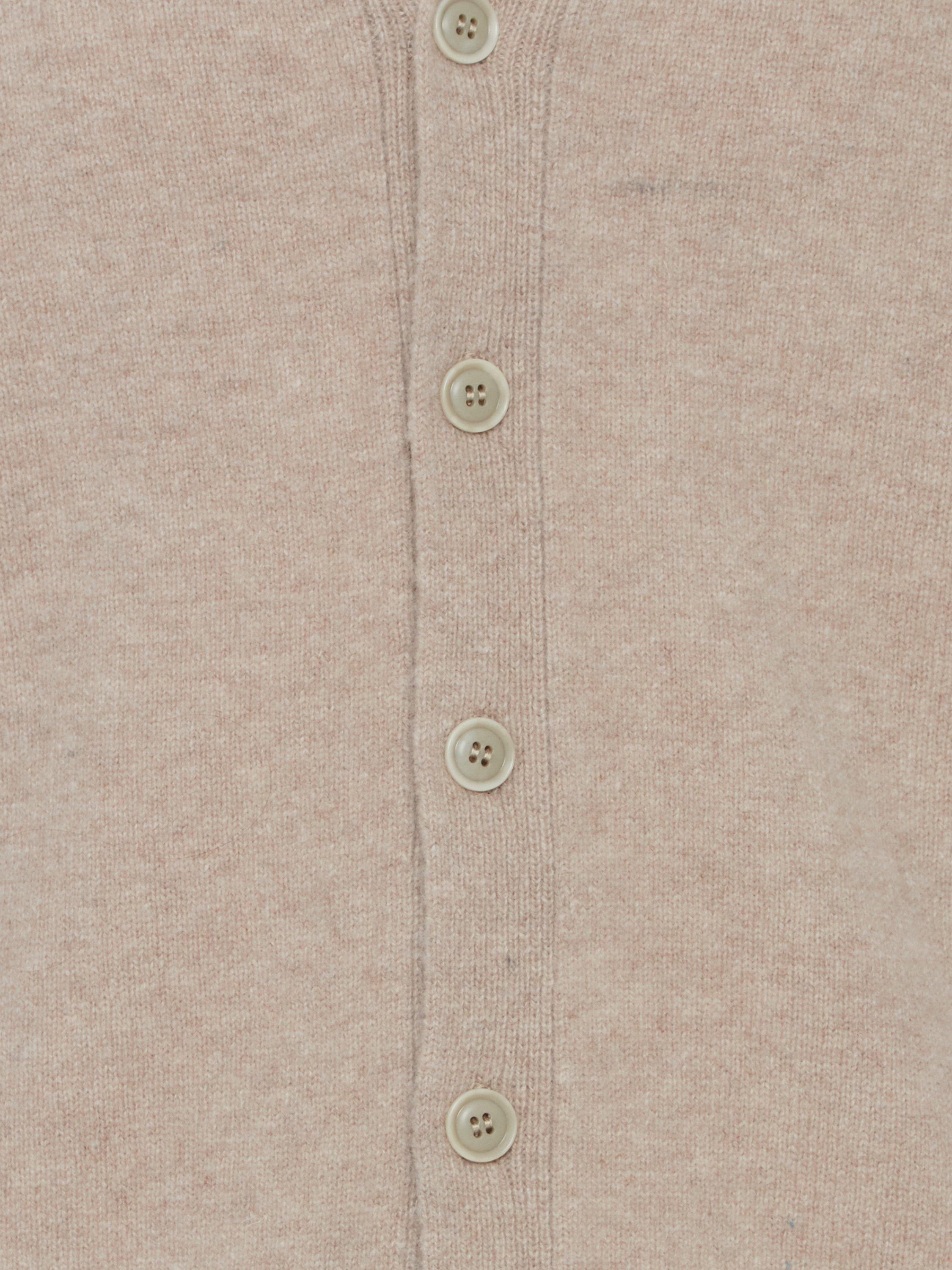 Product image 6 of 6, which shows Casual Friday Karl Lambswool Knitted Cardigan, Silver Mink Melange, S