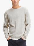 Casual Friday Kent Lightweight Merino Crew Neck Knit, Light Sand