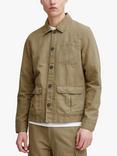 Casual Friday Fulli Linen Mix Utility Shacket, Brown