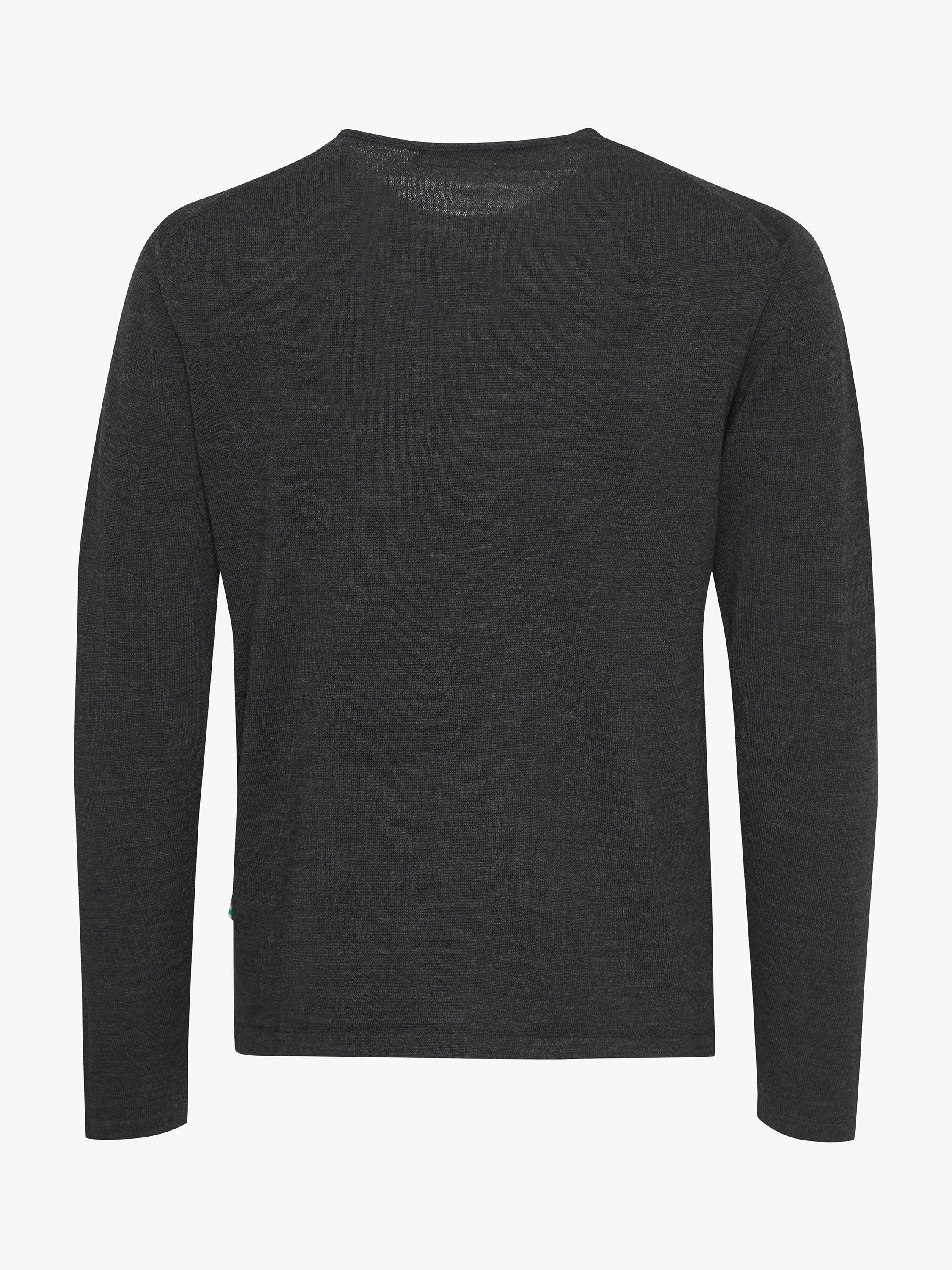 Product image 5 of 6, which shows Casual Friday Kent Lightweight Merino Crew Neck Knit, Dark Grey Melange, S