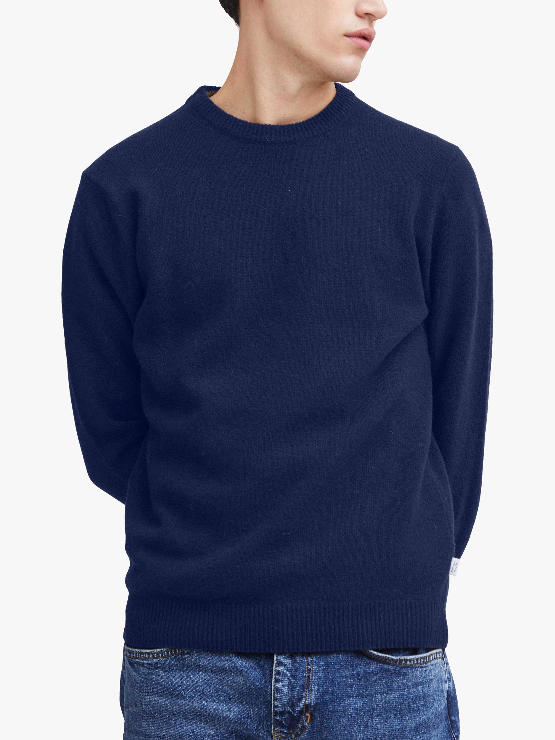 Product image 1 of 7, which shows Casual Friday Karl Crew Neck Bounty Knit Jumper, Navy, S