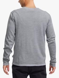 Casual Friday Kent Lightweight Merino Crew Neck Knit - view 2, Light Grey Melange