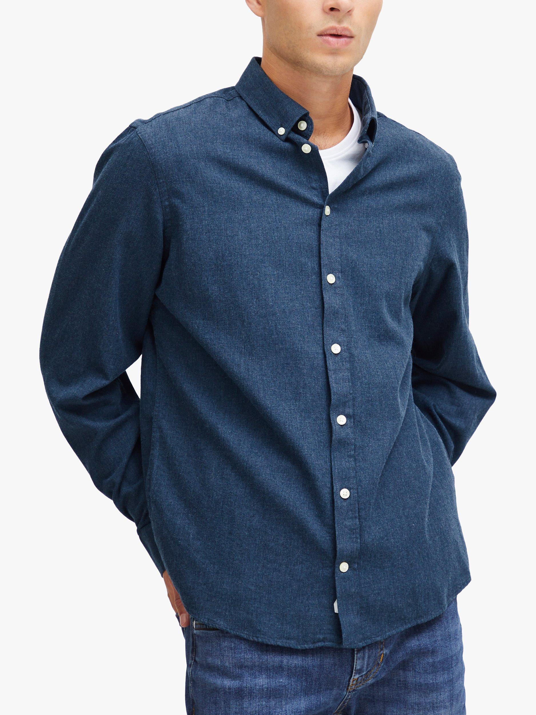 Casual Friday Anton Fil a Fil Long Sleeve Shirt, Dark Navy