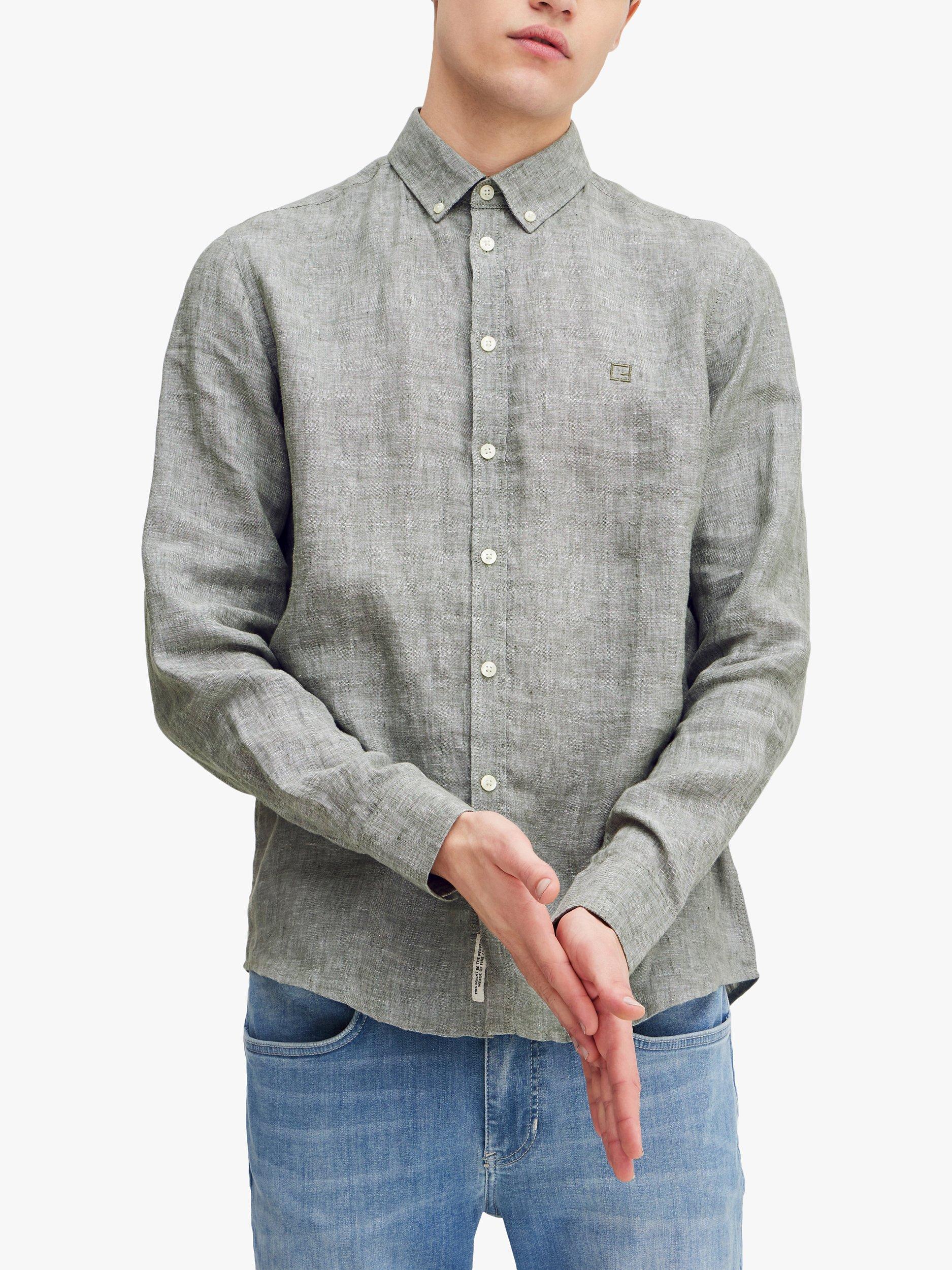 Casual Friday Anton Long Sleeve Linen Shirt , Agave Green, S