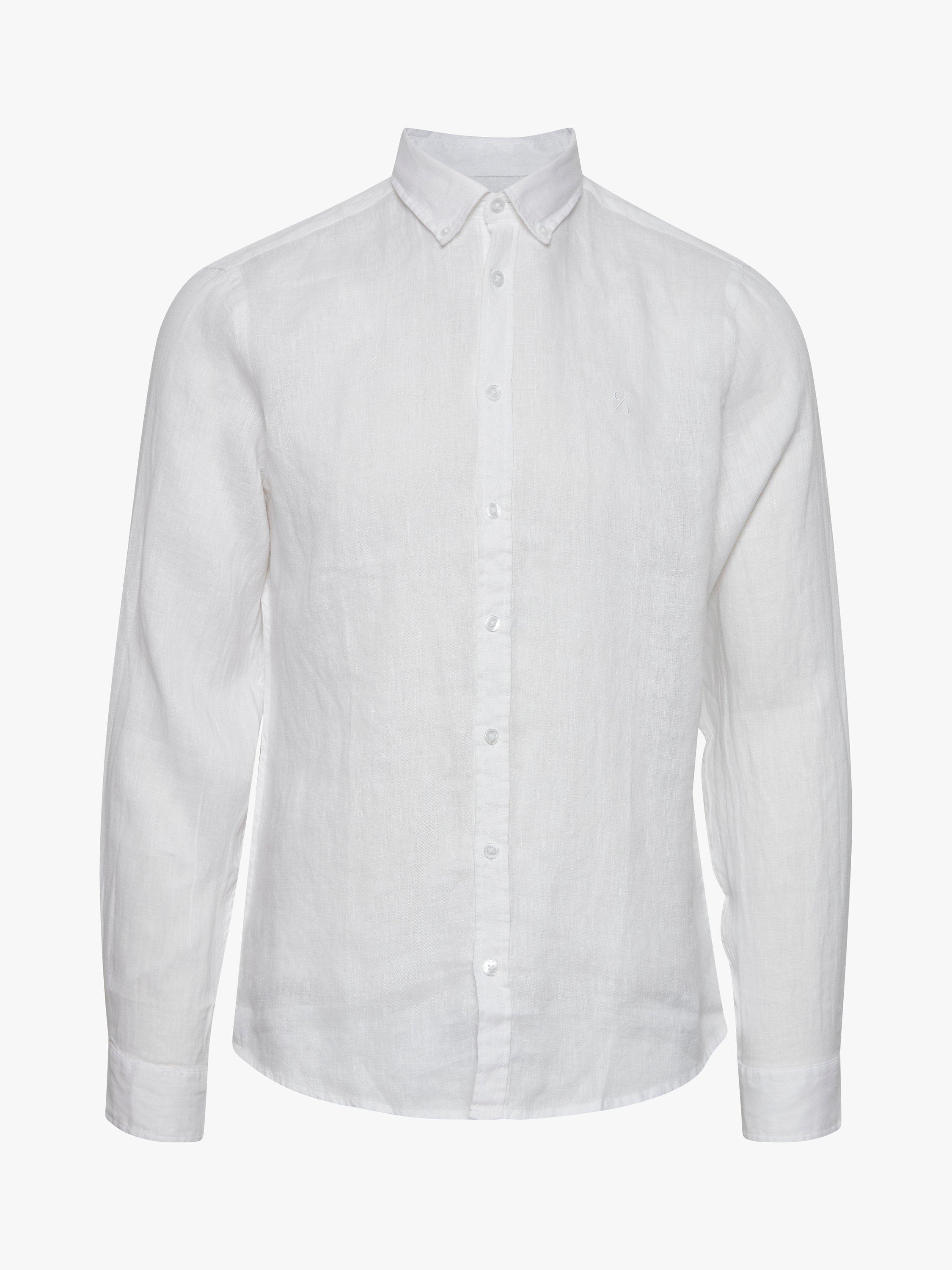 Product image 5 of 7, which shows Casual Friday Anton Long Sleeve Linen Shirt , Bright White, S