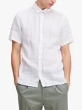 Casual Friday Anton Short Sleeve Linen Shirt, Snow White