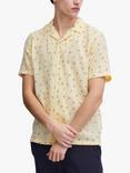 Casual Friday Anton Short Sleeve Cherry Resort Shirt, Yellow