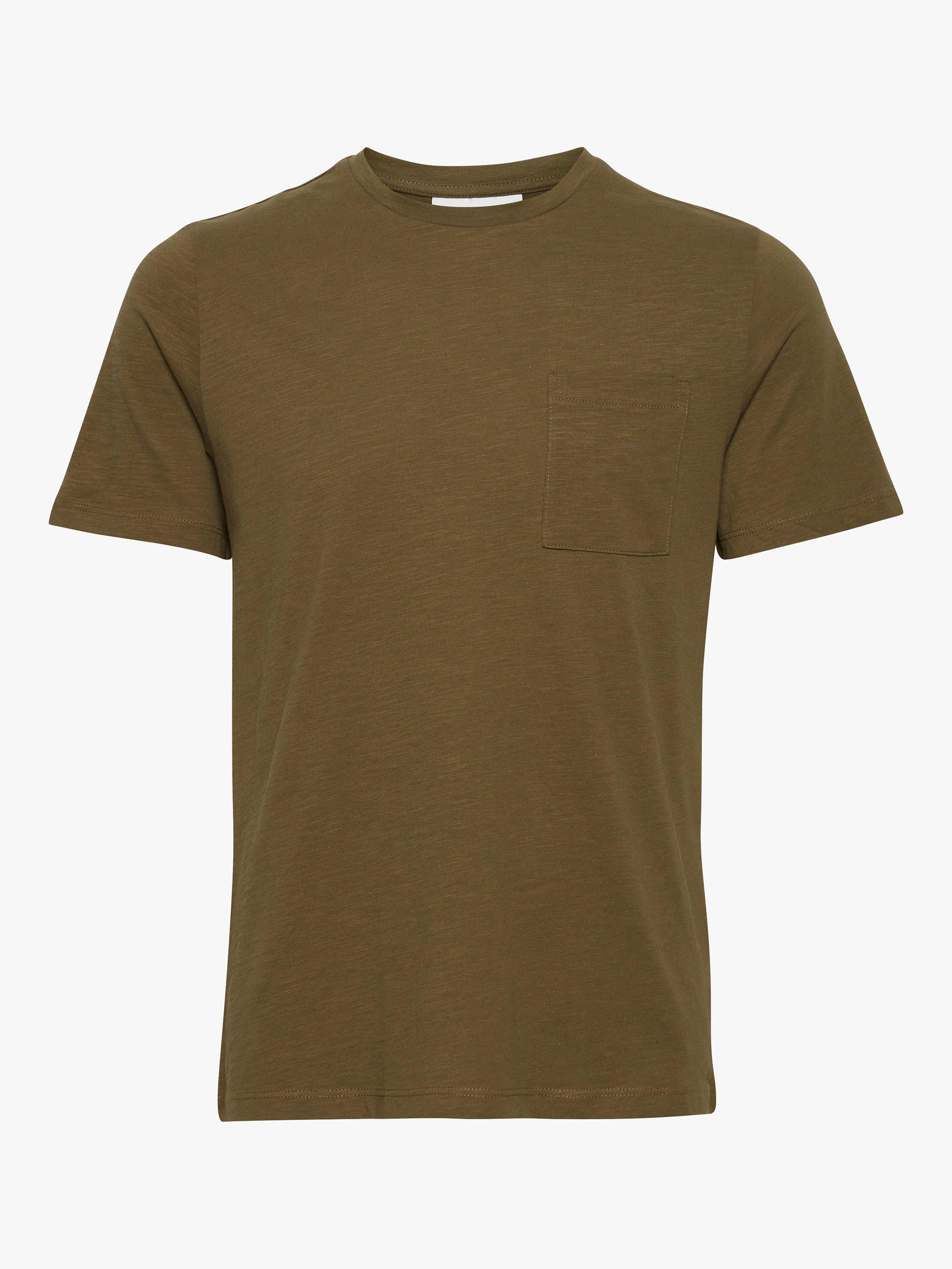 Product image 1 of 3, which shows Casual Friday Thor Short Sleeve Slub Yarn T-Shirt, Dark Olive, S