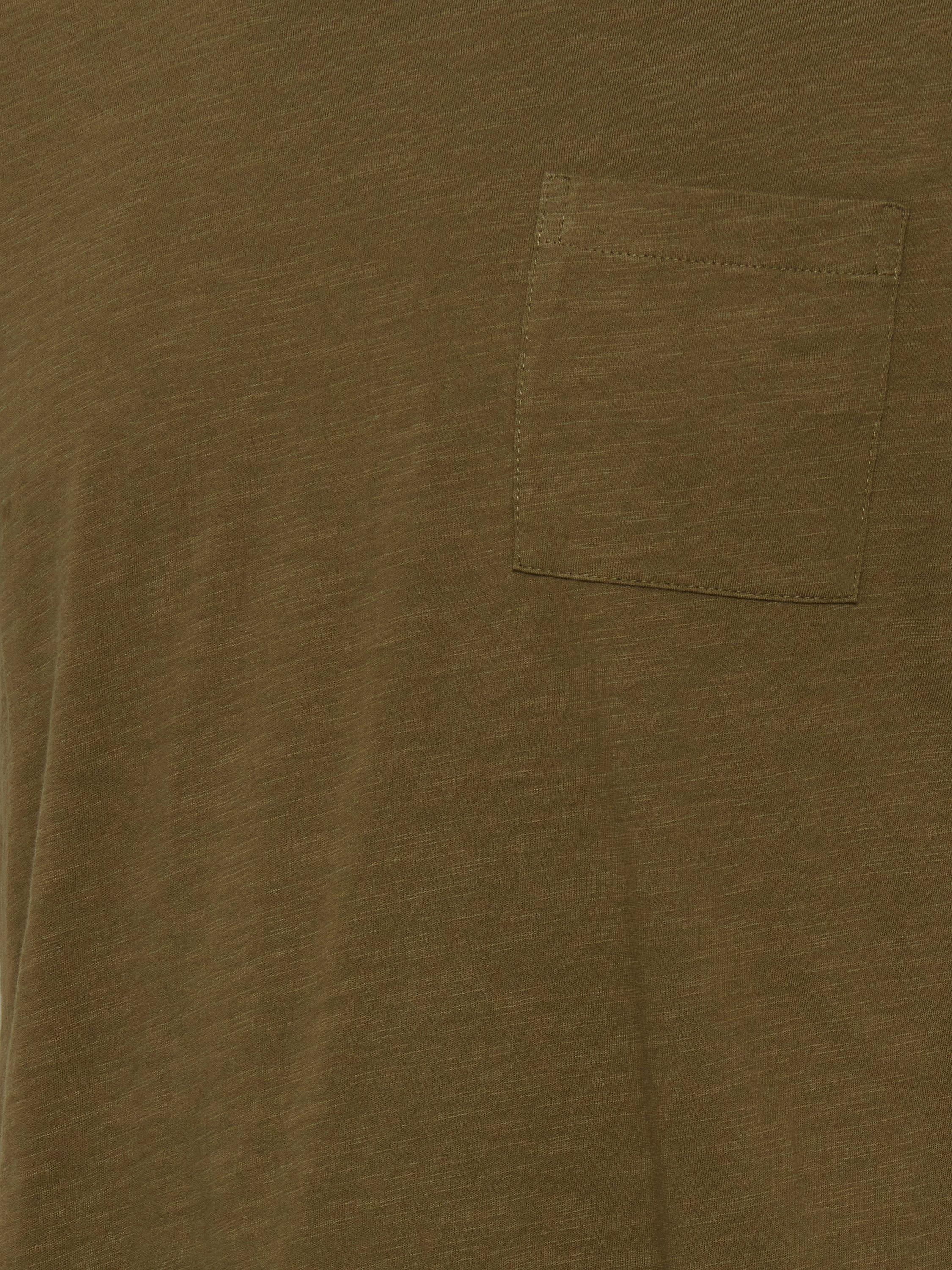 Product image 3 of 3, which shows Casual Friday Thor Short Sleeve Slub Yarn T-Shirt, Dark Olive, S