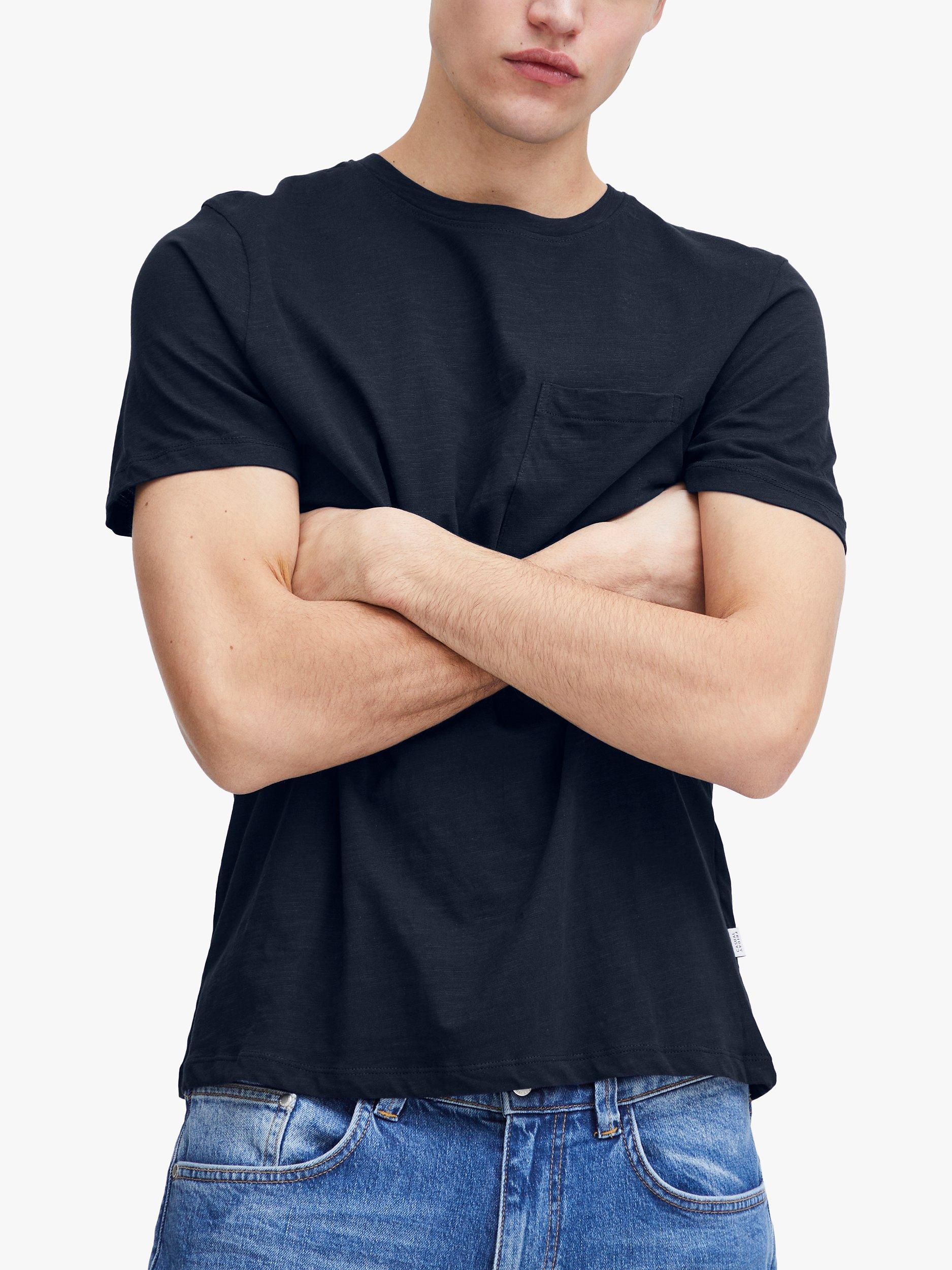 Product image 1 of 6, which shows Casual Friday Thor Short Sleeve Slub Yarn T-Shirt, Navy, S