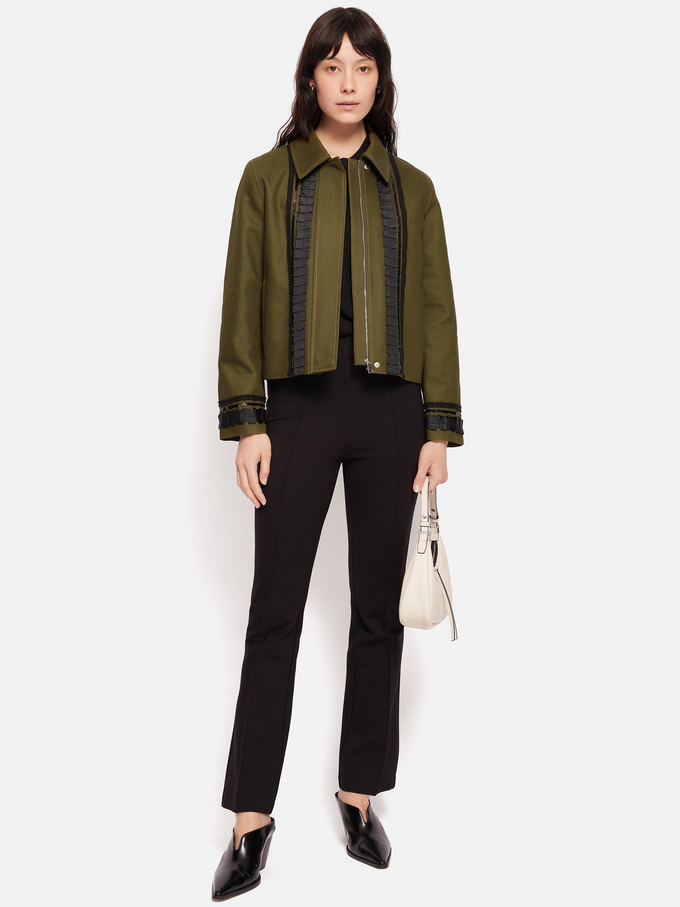 Product image 4 of 7, which shows Jigsaw Trim Detail Jacket, Khaki, 12