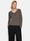 Jigsaw Linen Cotton Blend V-Neck Jumper