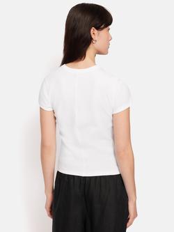 Jigsaw Fine Cotton Baby Tee T-Shirt - view 2, White