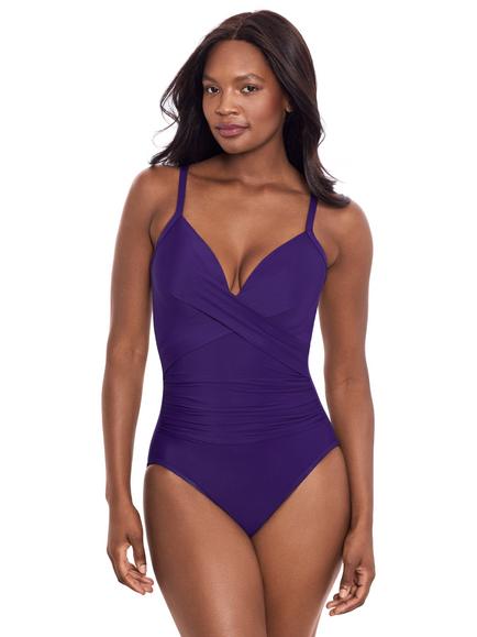 Miraclesuit Rock Solid Swimsuit, Mulberry, Mulberry