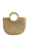 Bloom & Bay Watergate Mini Straw Basket Bag, Natural