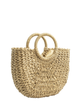 Bloom & Bay Watergate Mini Straw Basket Bag, Natural