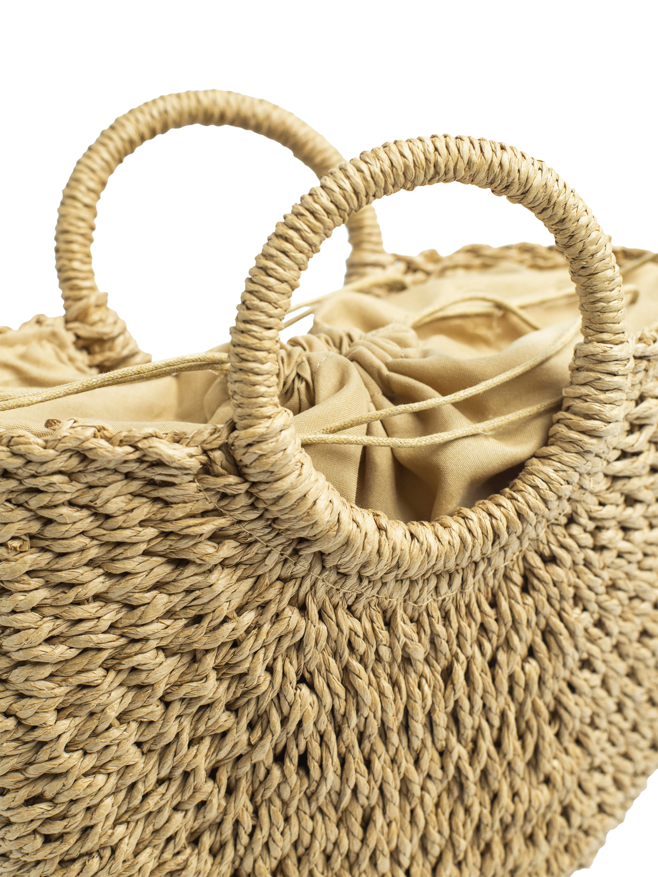 Product image 3 of 6, which shows Bloom & Bay Watergate Mini Straw Basket Bag, Natural, One Size